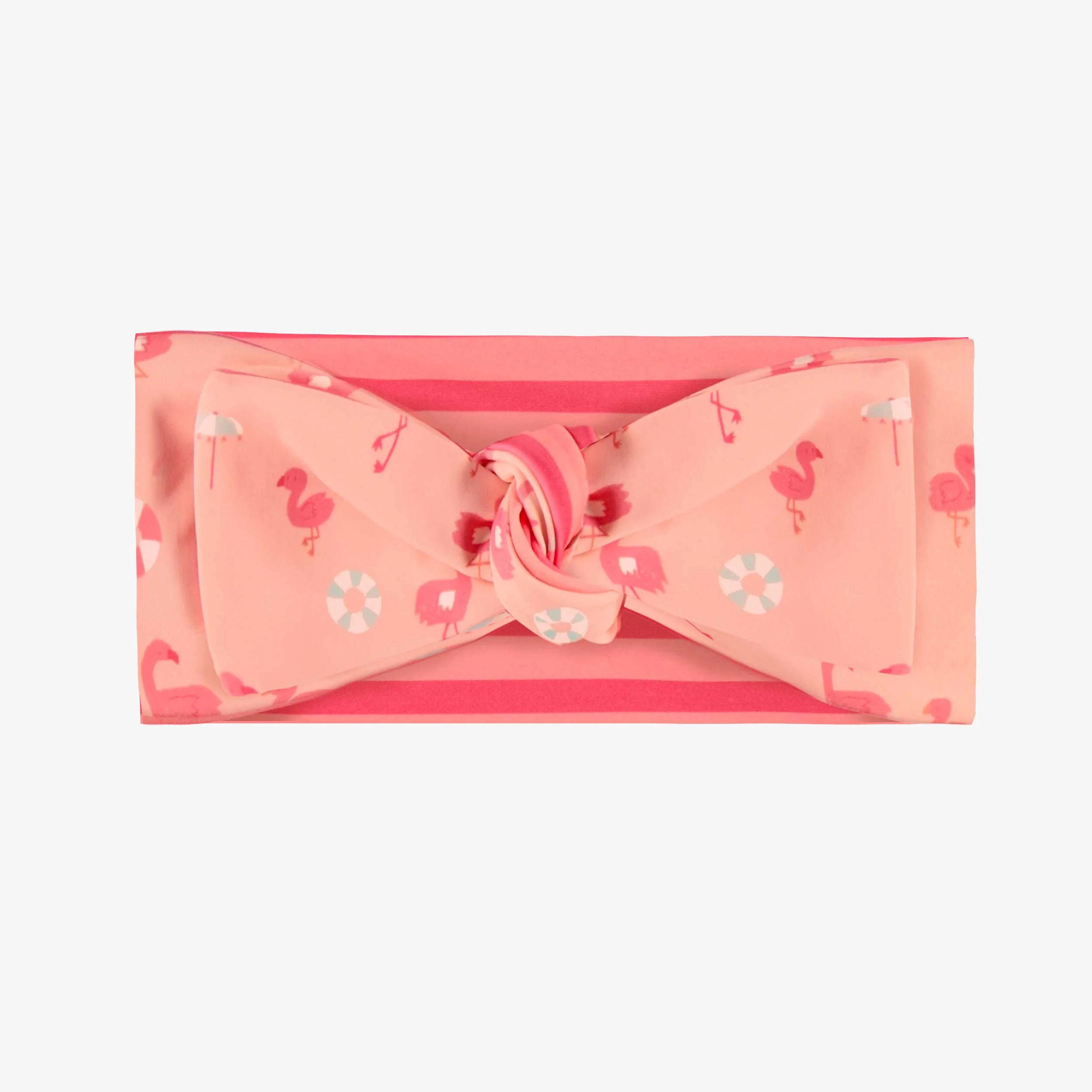Bandeau de bain rose réversible à motifs, enfant - Image 2