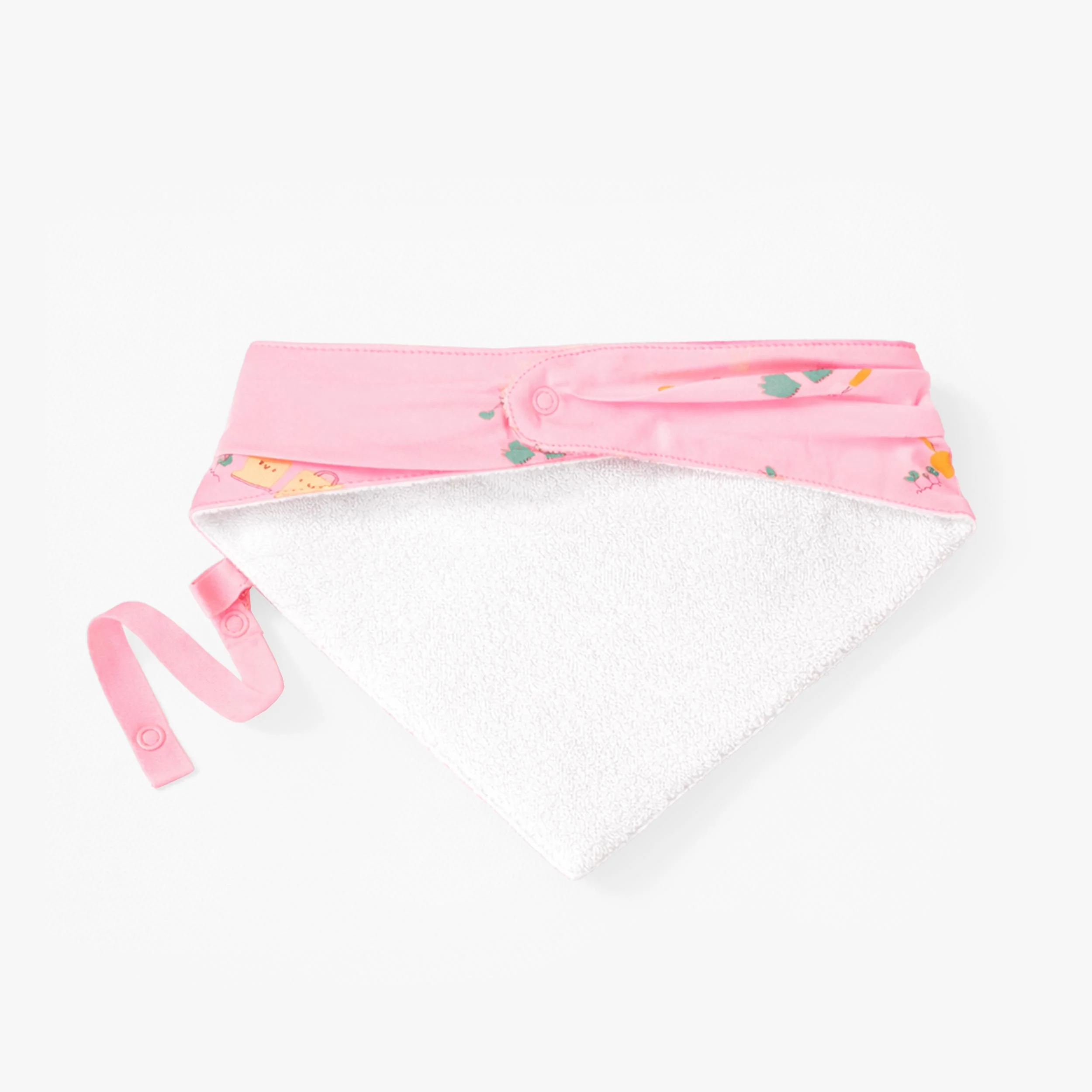 Bavoir rose à motifs, naissance - Image 2