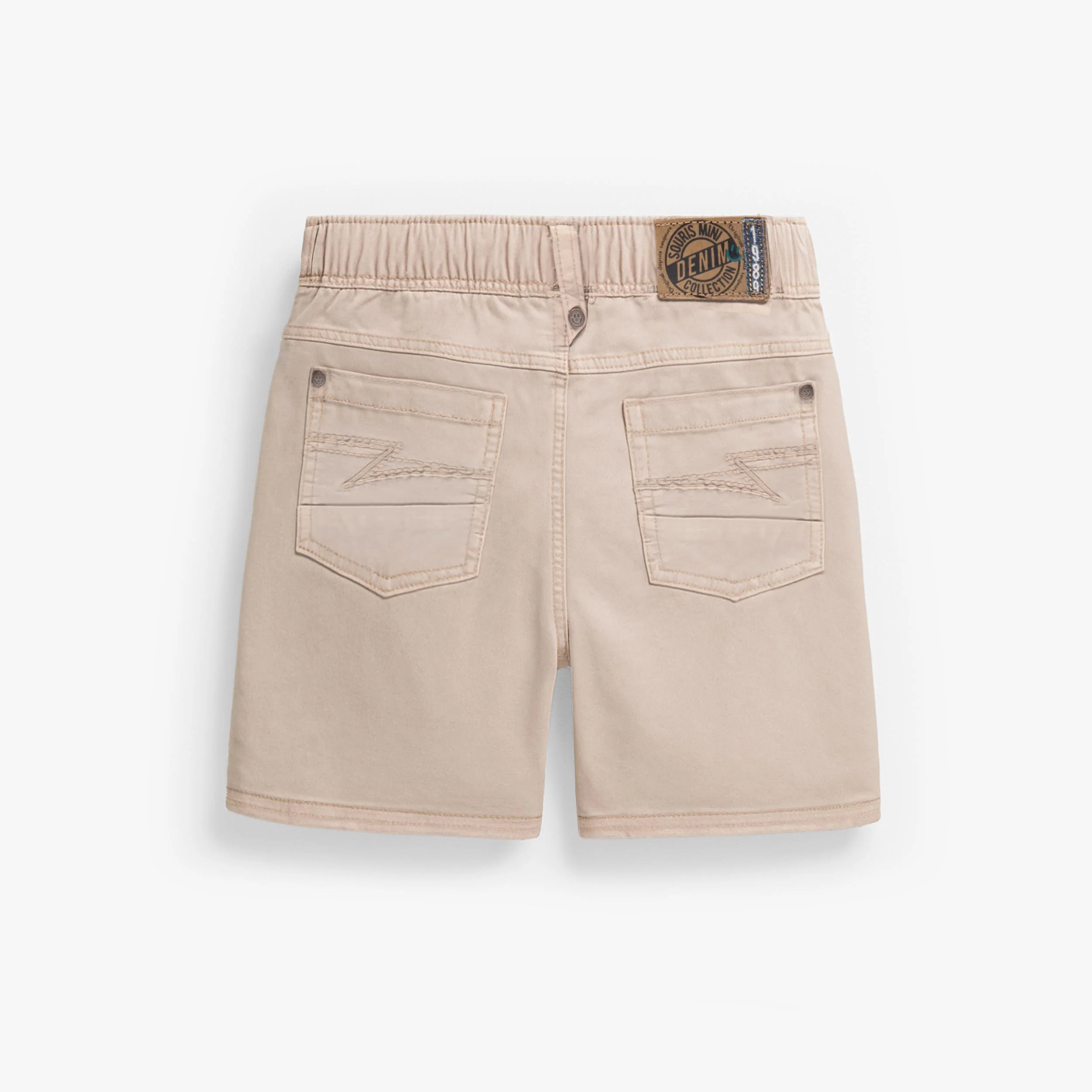 Bermuda beige en denim coupe décontractée, enfant - Image 7