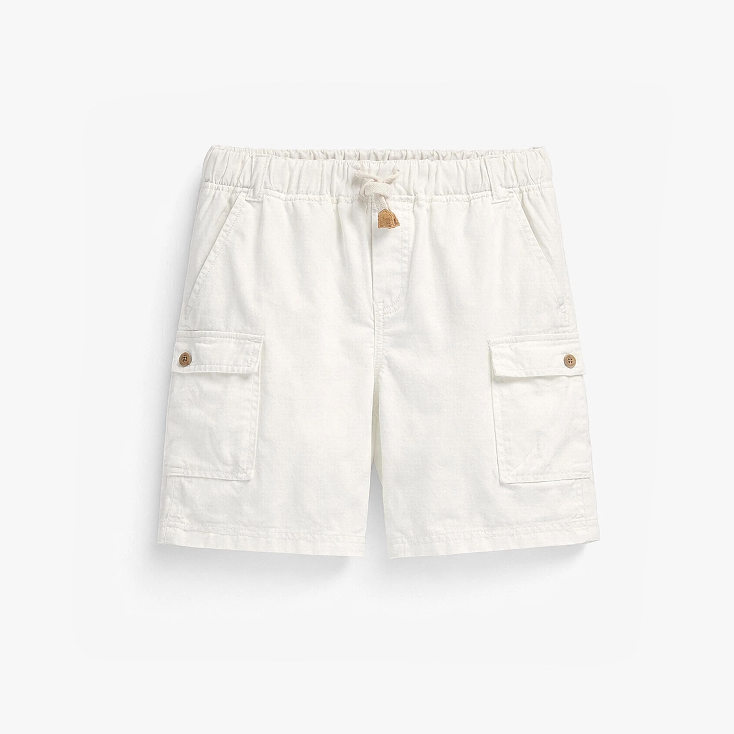 Bermuda blanc en coton et lin, enfant