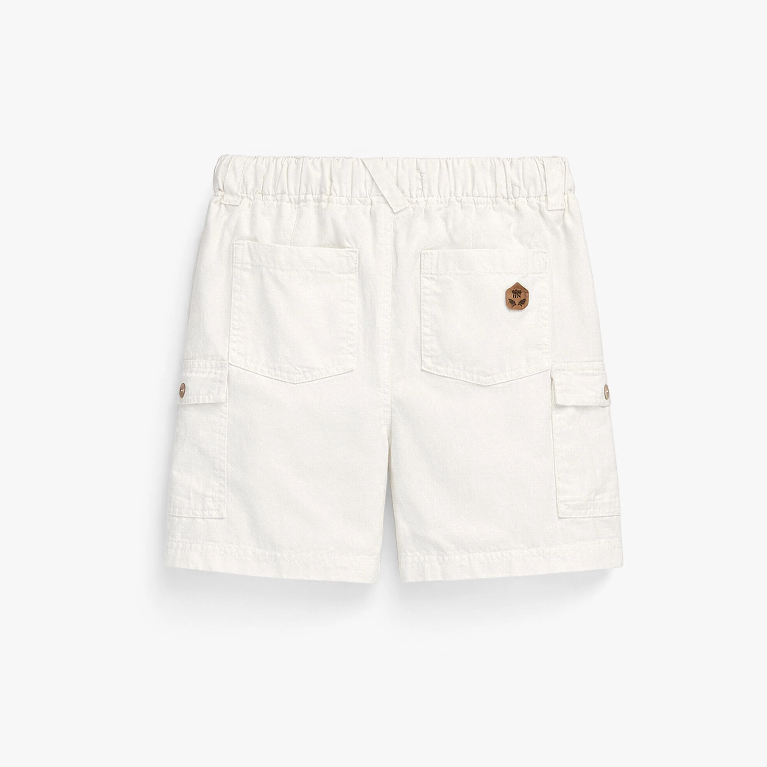Bermuda blanc en coton et lin, enfant - Image 3
