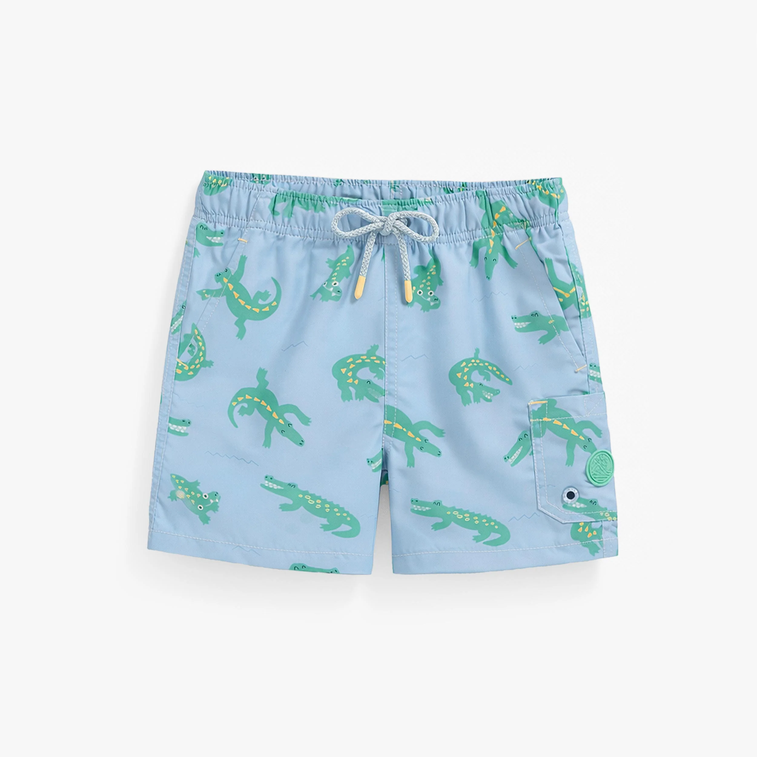 Bermuda de bain bleu à motifs de crocodiles, enfant