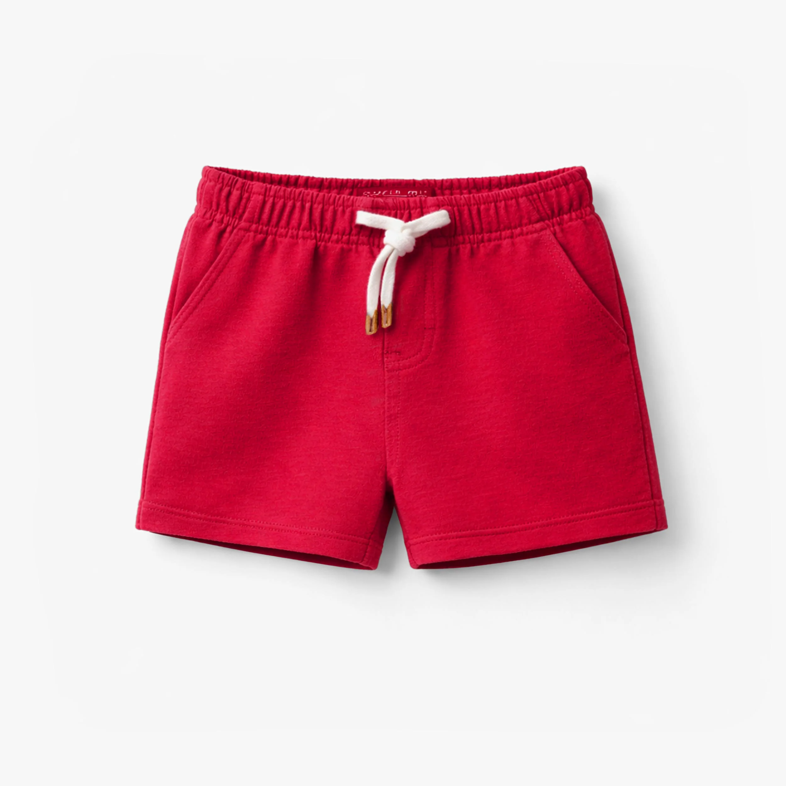 Bermuda rouge en coton français, bébé
