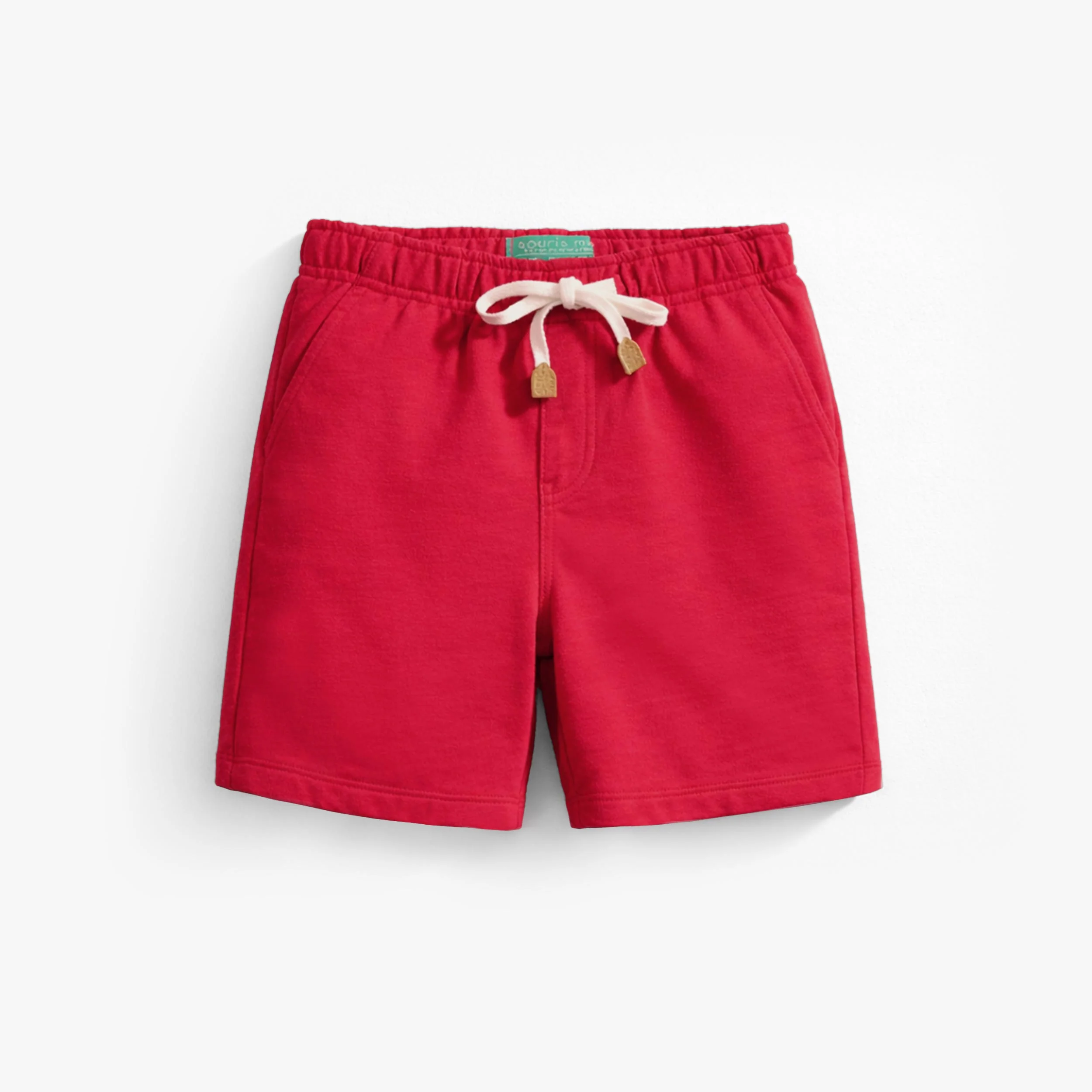Bermuda rouge en coton français, enfant