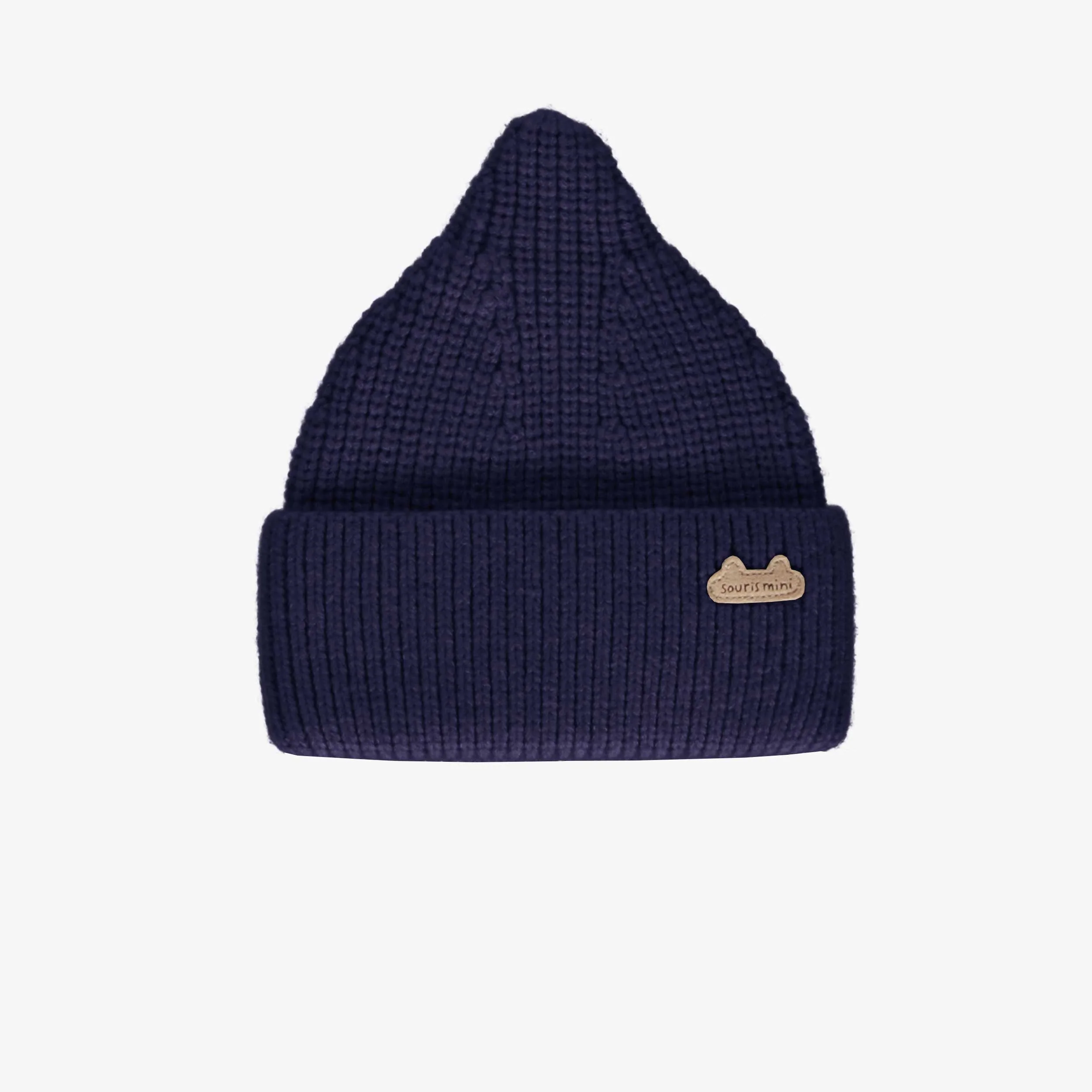 Bonnet marine en doux tricot, naissance