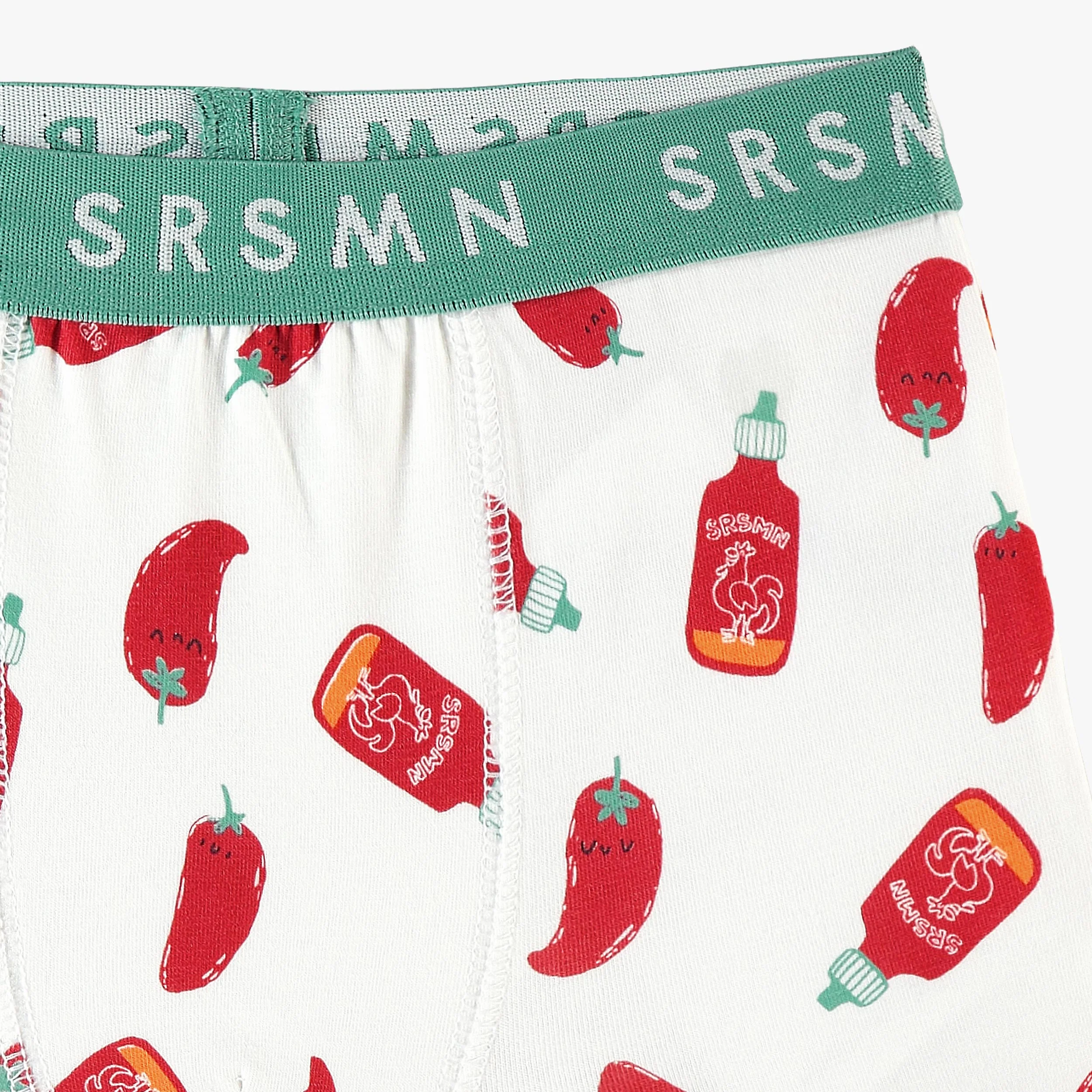 Boxer blanc à motifs de piments et sriracha, enfant - Image 2