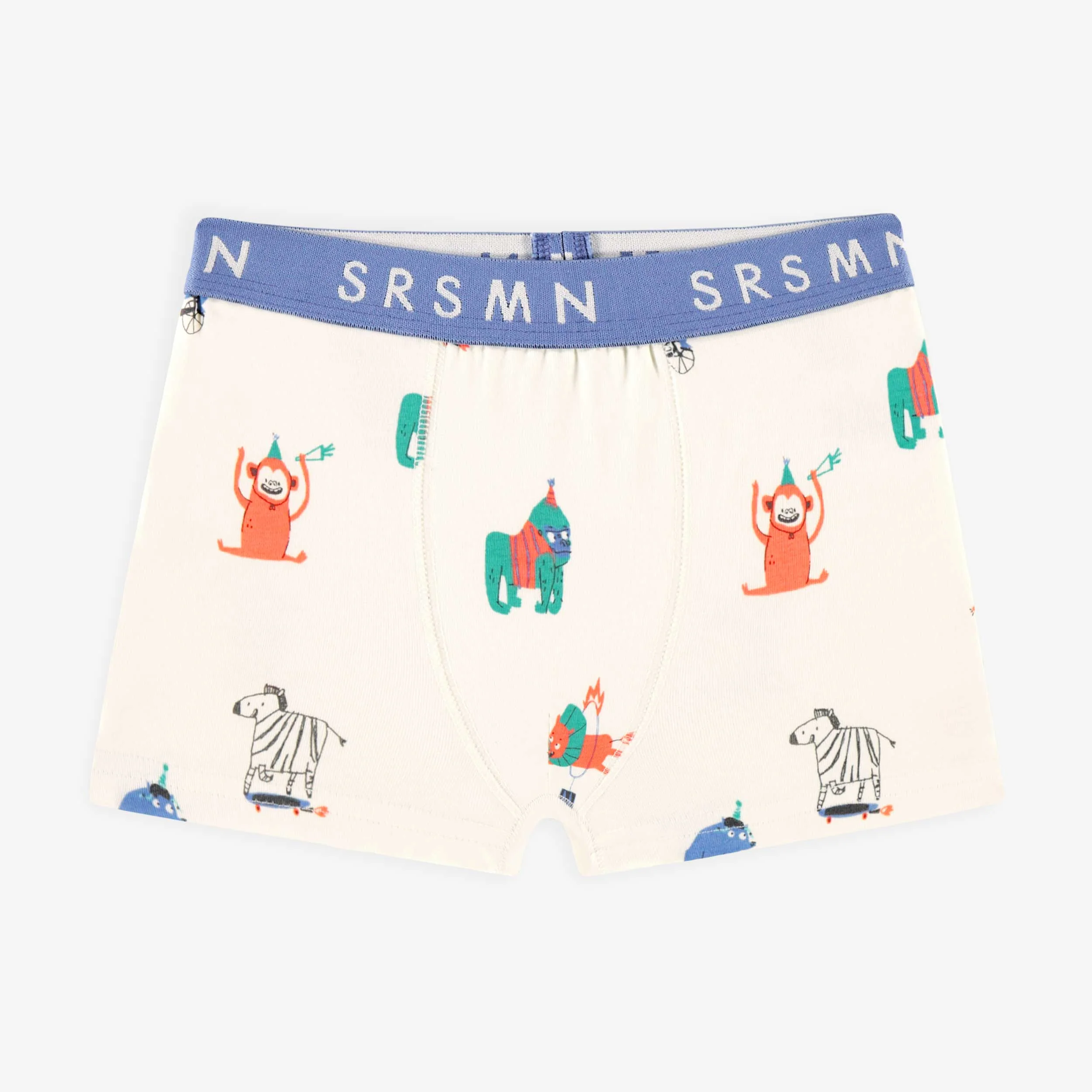 Boxer crème à motifs d’animaux, enfant