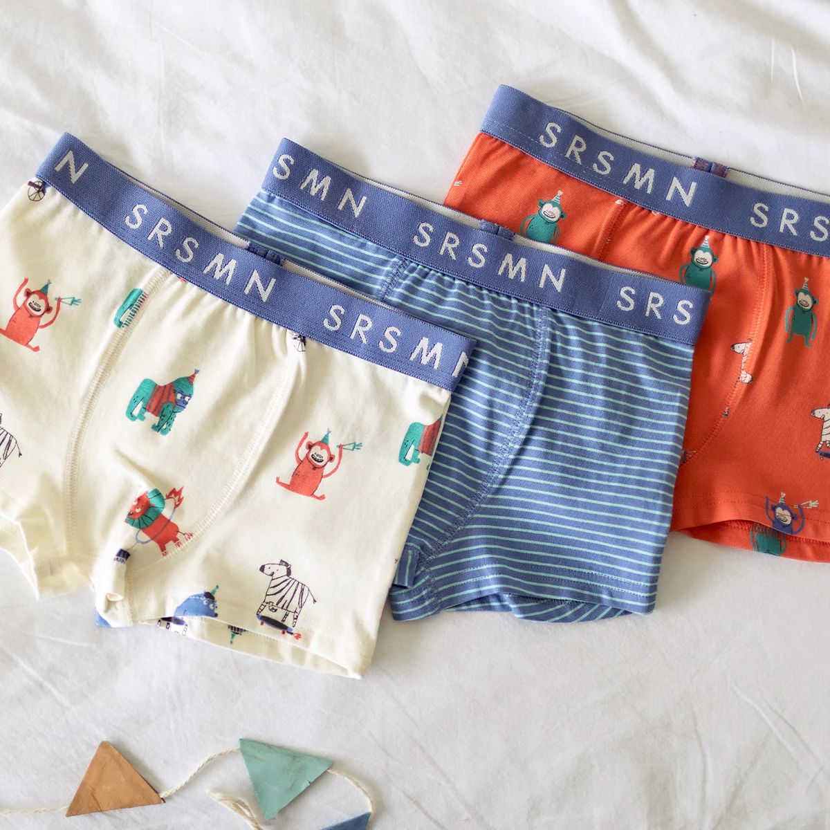 Boxer crème à motifs d’animaux, enfant - Image 3