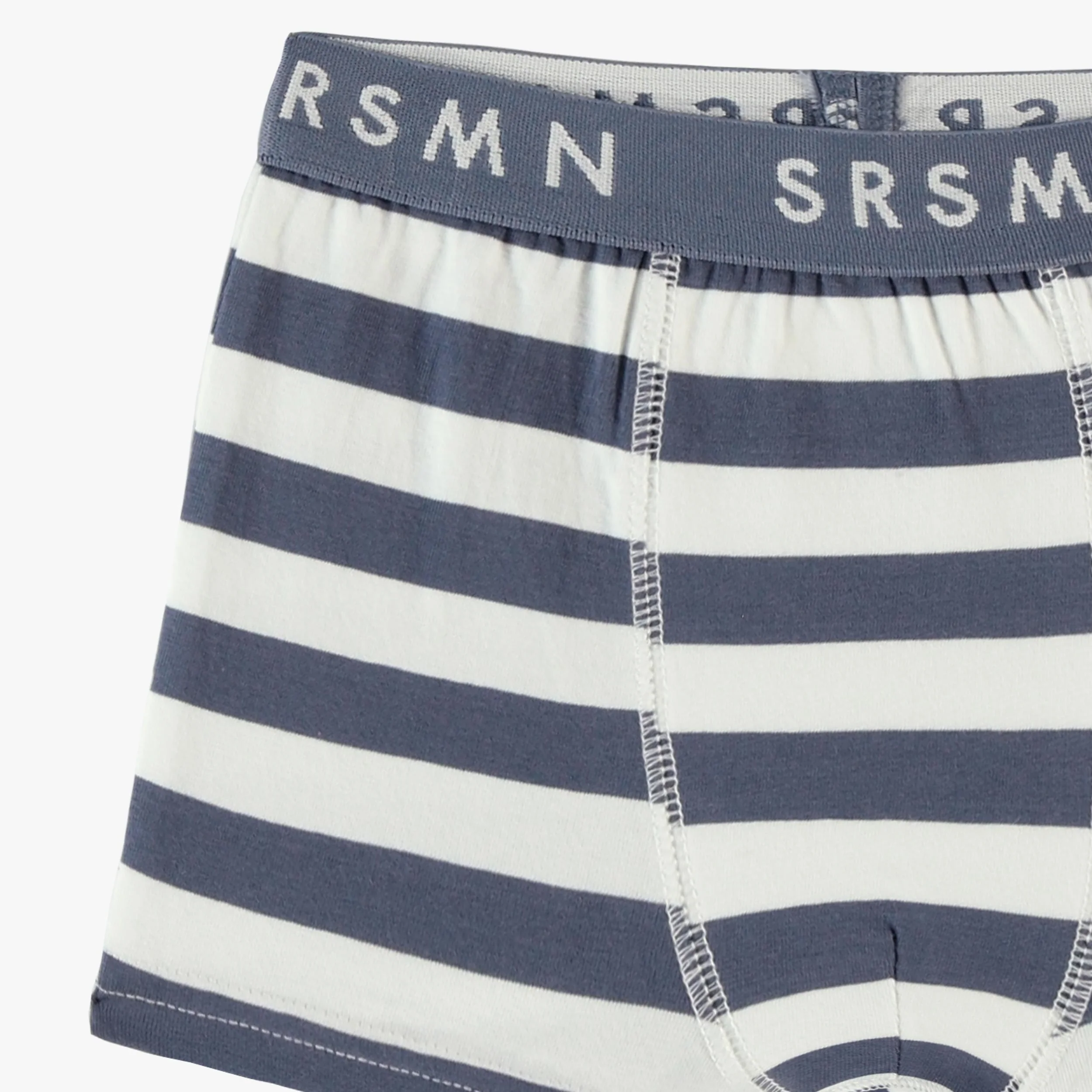 Boxer marine et crème à rayures, enfant - Image 3