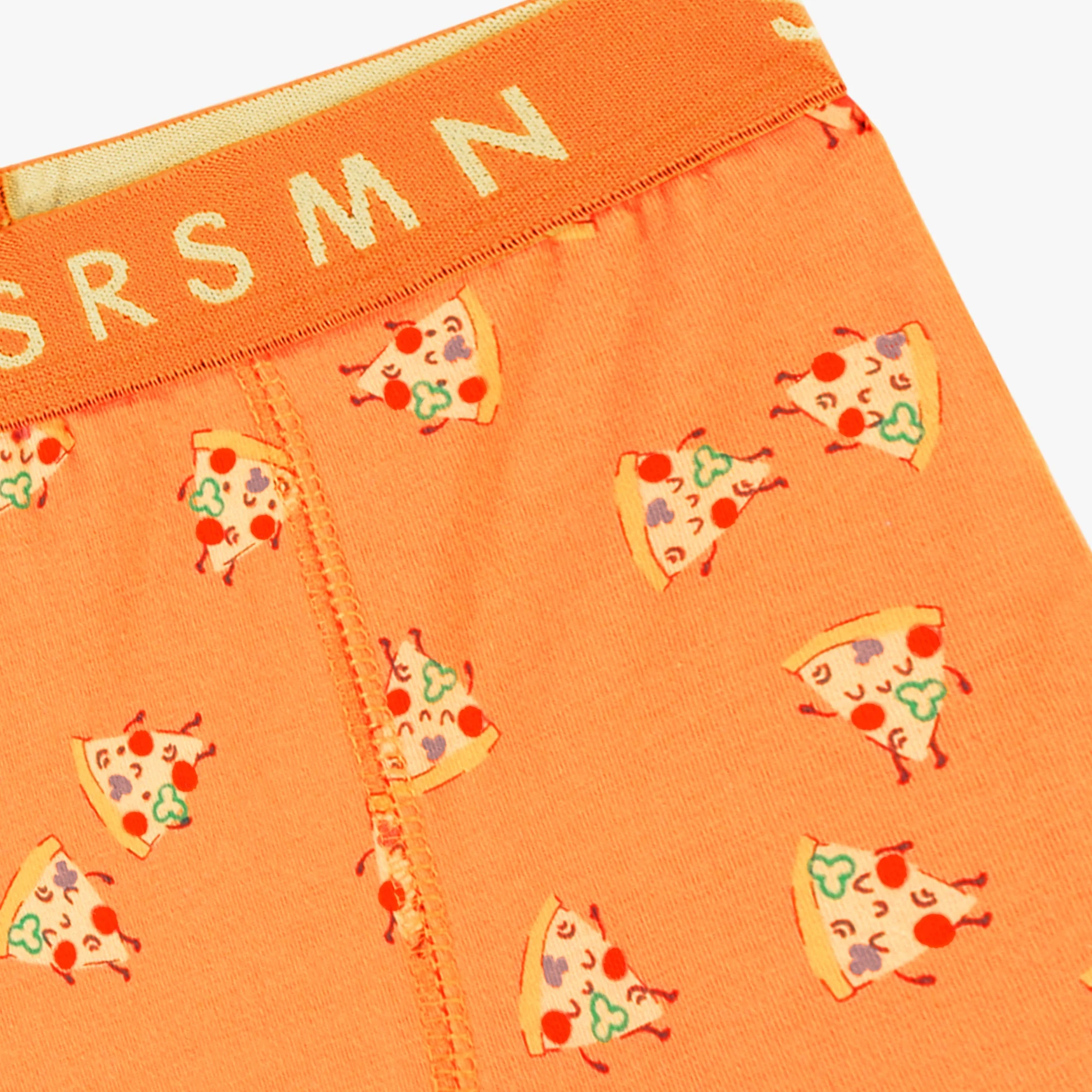 Boxer orange à motifs de pizzas, enfant - Image 2