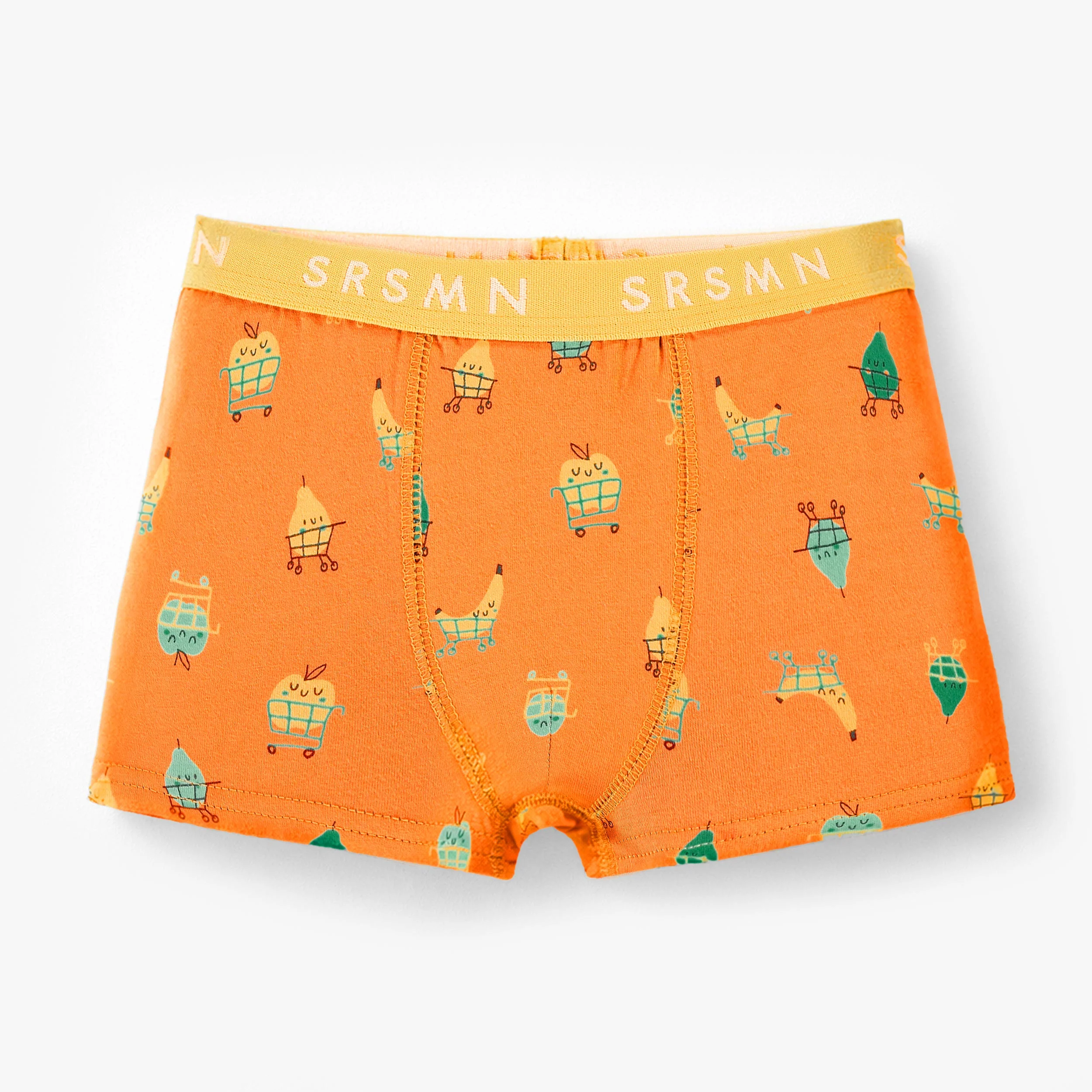 Boxer orange à motifs fruités, enfant