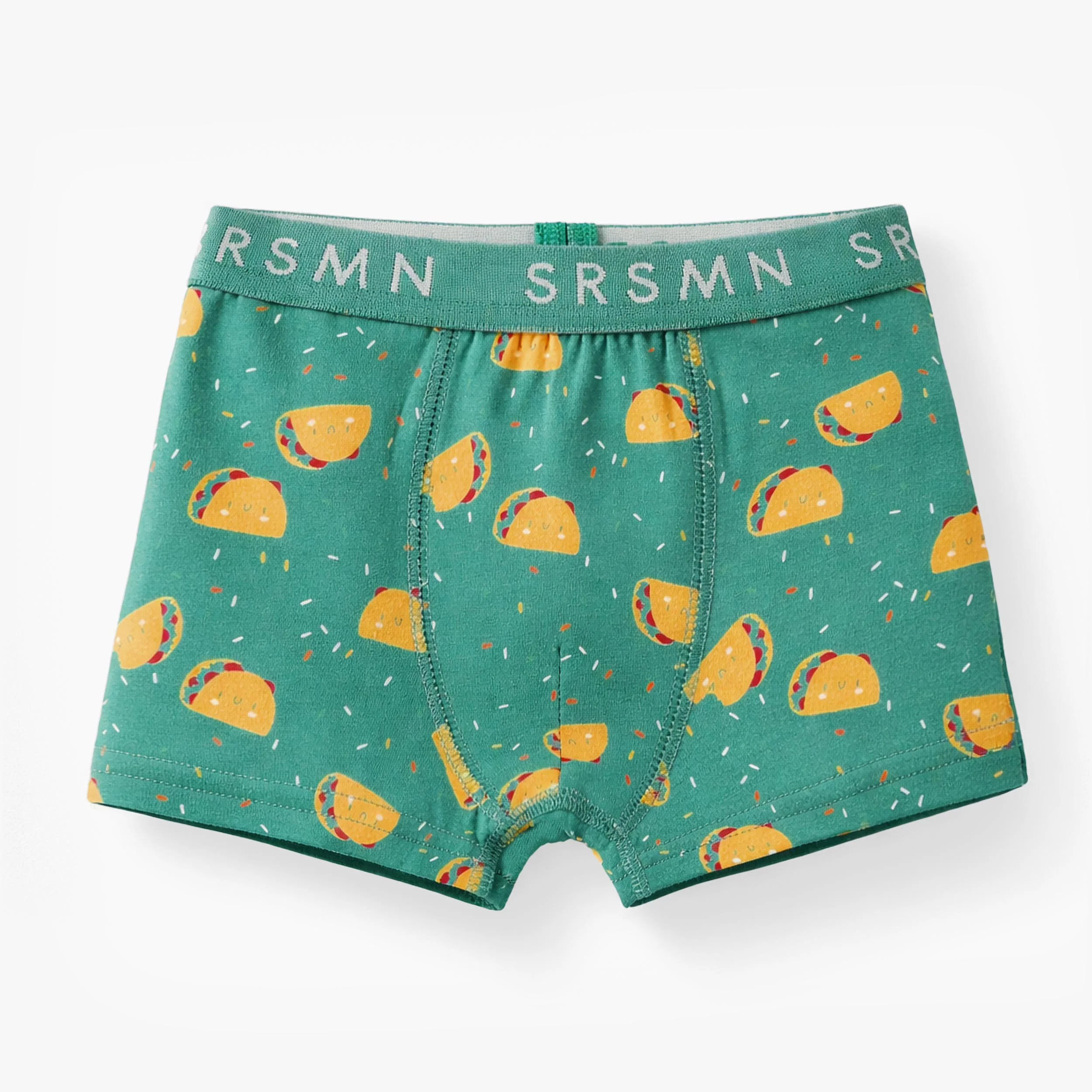 Boxer vert à motifs de tacos, enfant