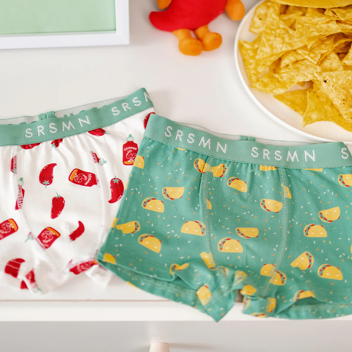 Boxer vert à motifs de tacos, enfant - Image 2