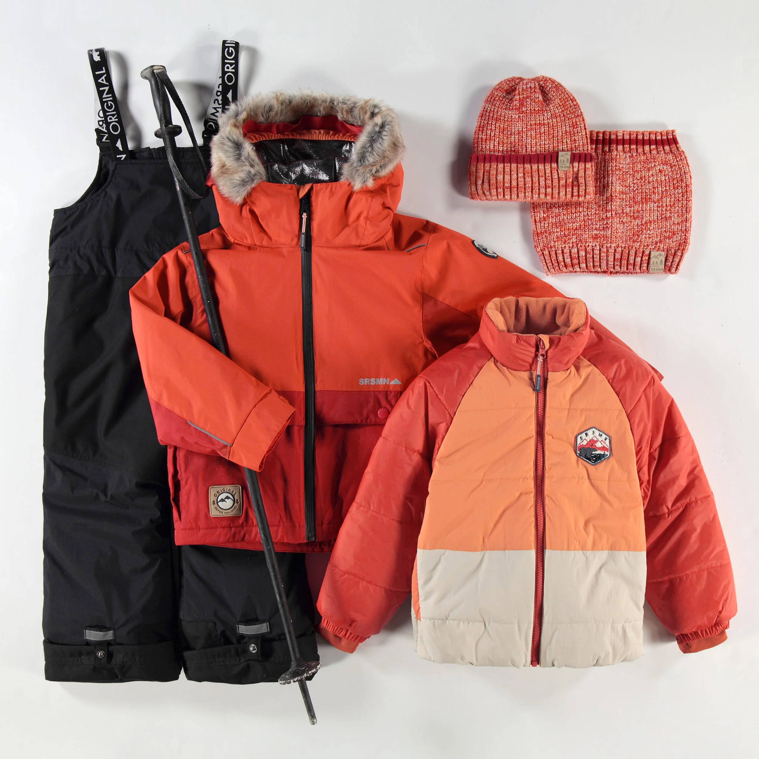Cache-cou orange en tricot, enfant - Image 2