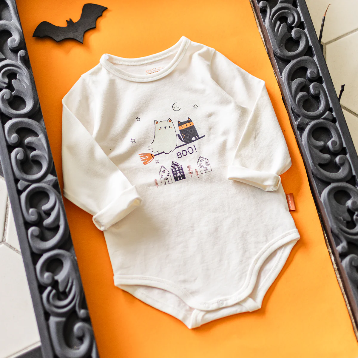 Cache-couche crème avec illustration d’Halloween, bébé - Image 3