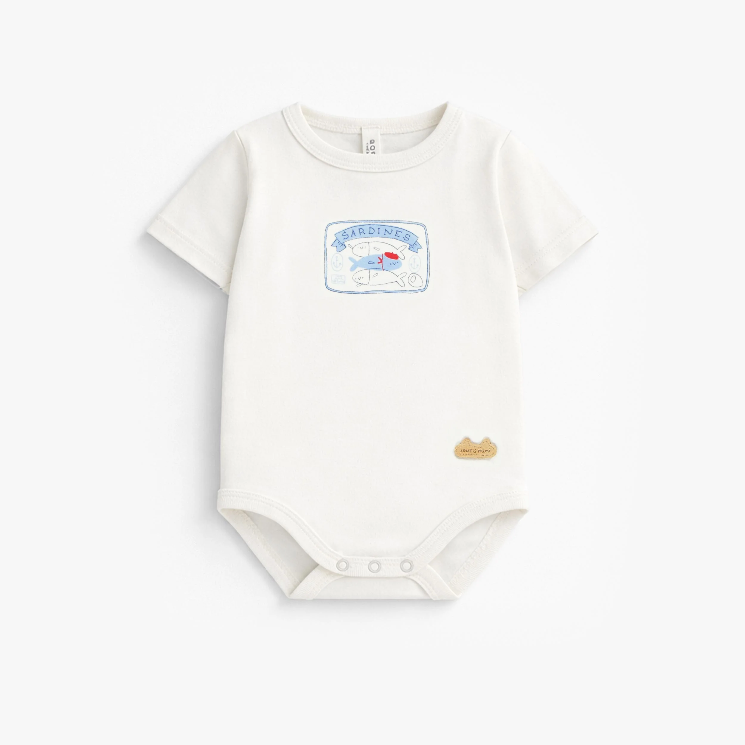 Cache-couche crème avec illustration, naissance