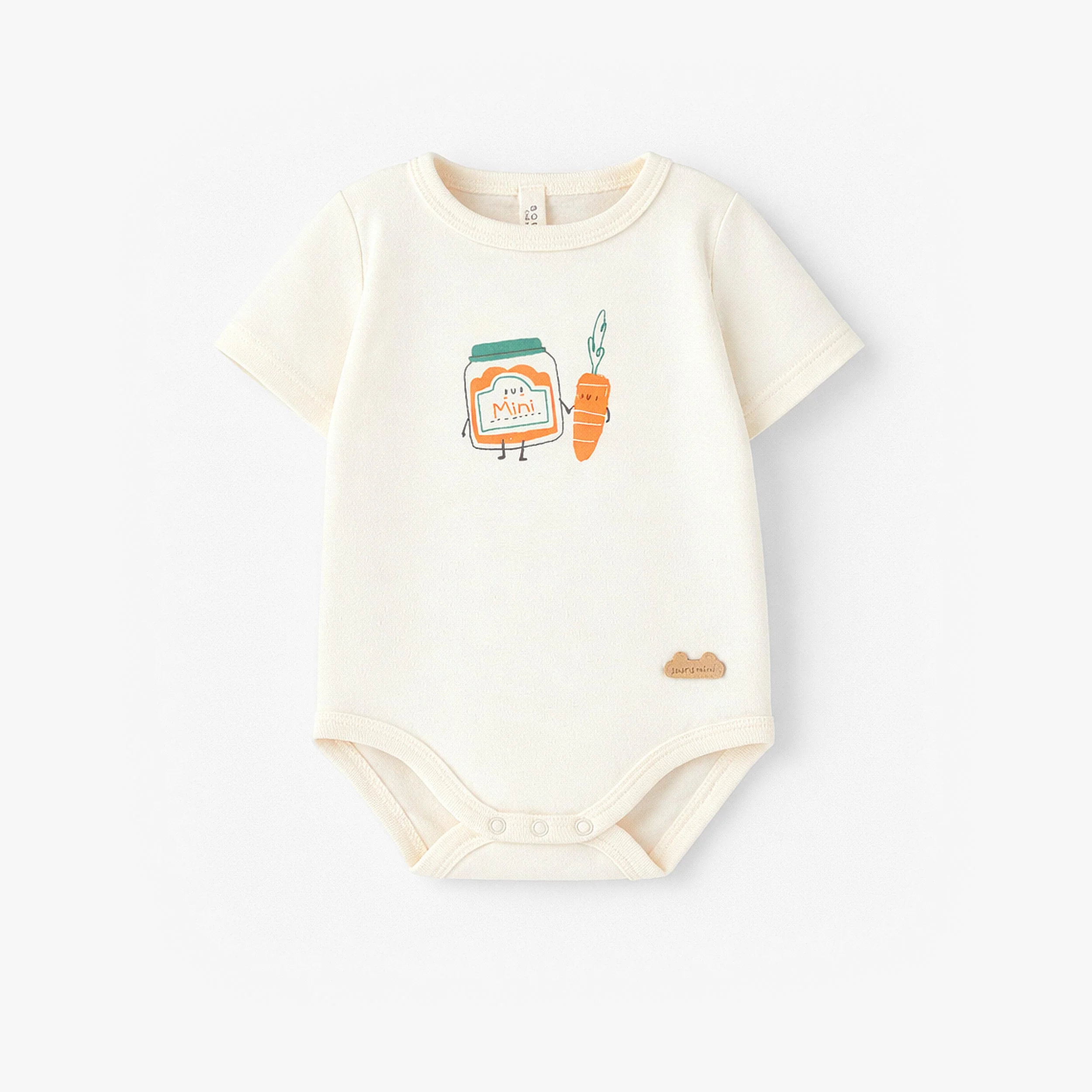Cache-couche crème avec illustration, naissance