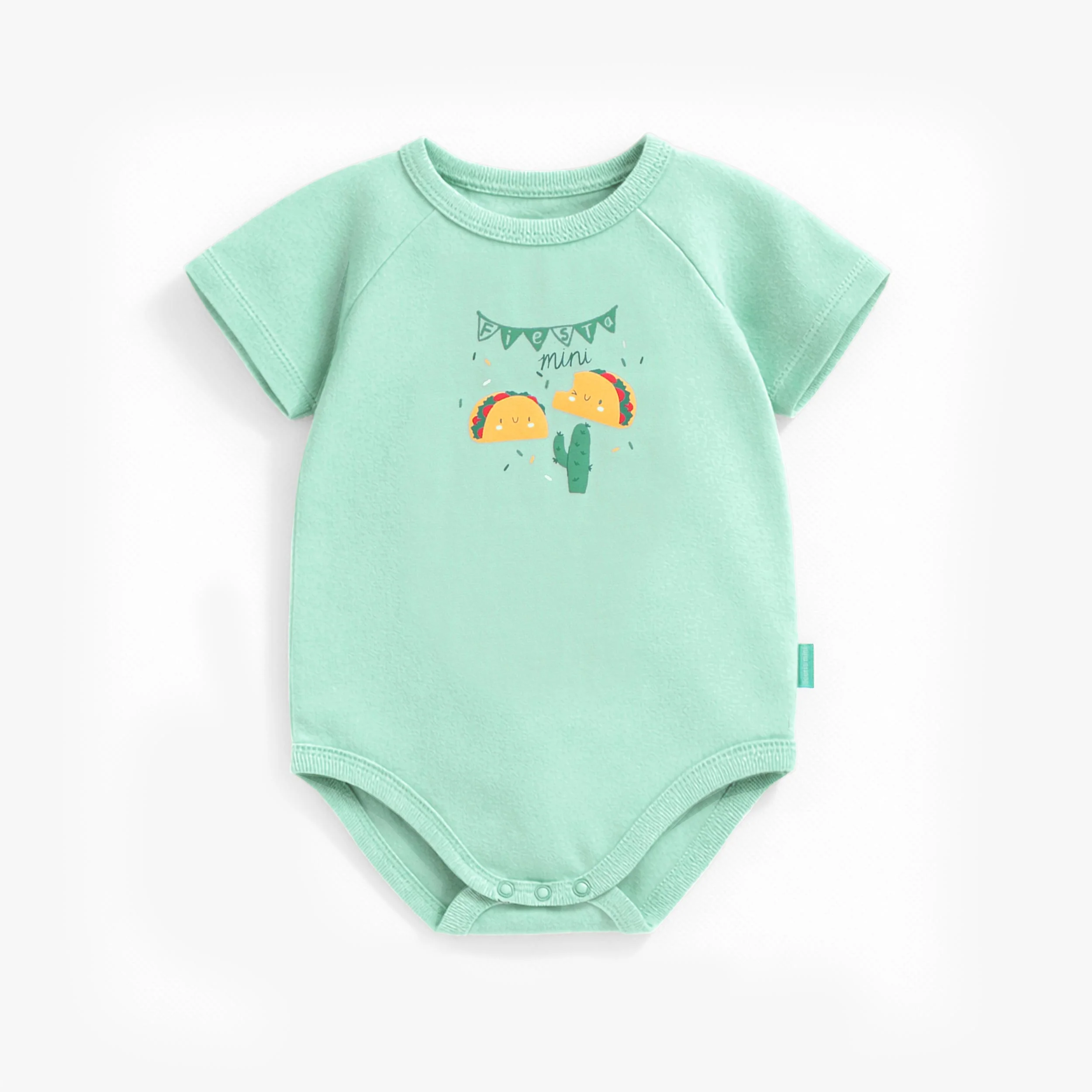 Cache-couche turquoise avec illustration de tacos, bébé