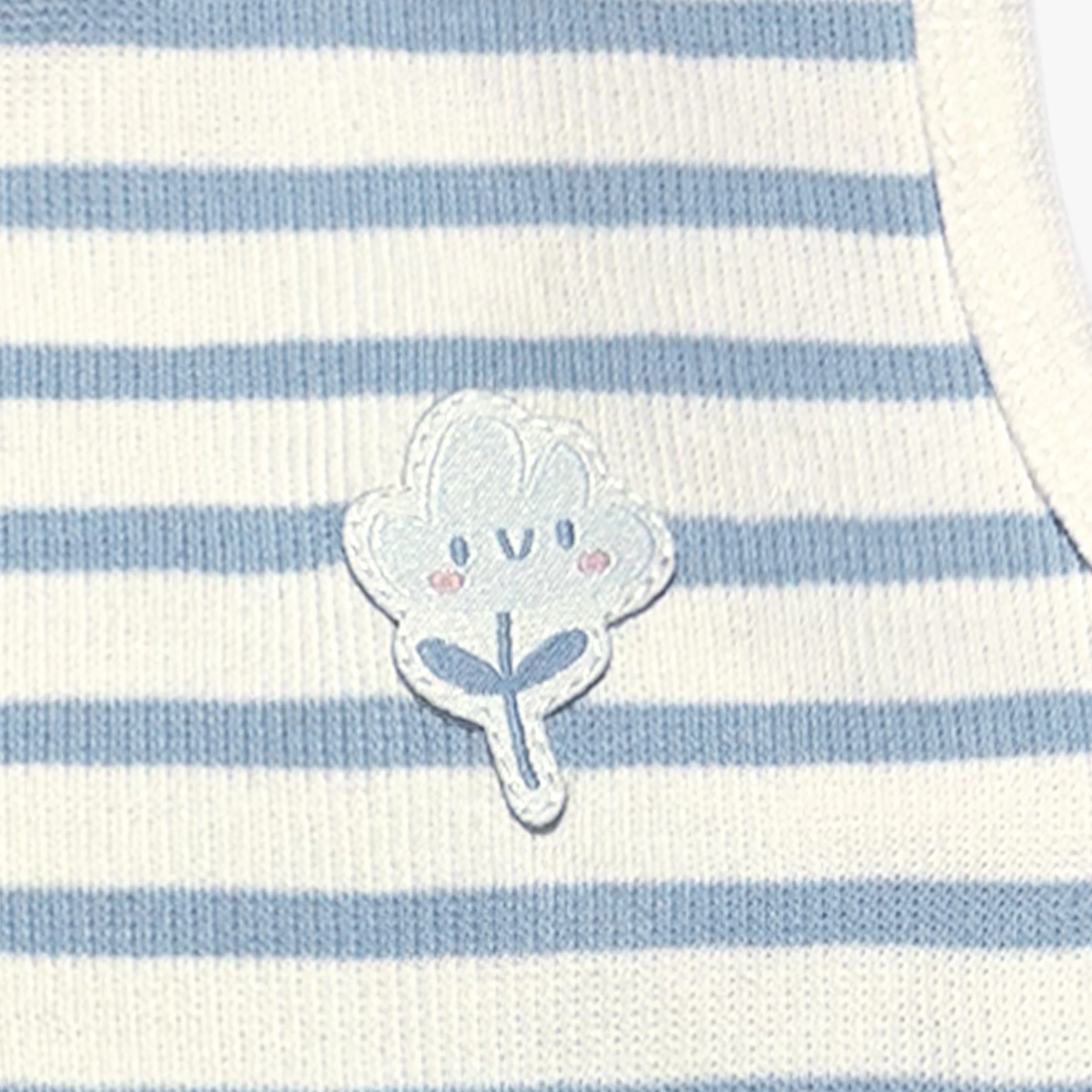 Camisole blanche à rayures bleues, enfant - Image 2