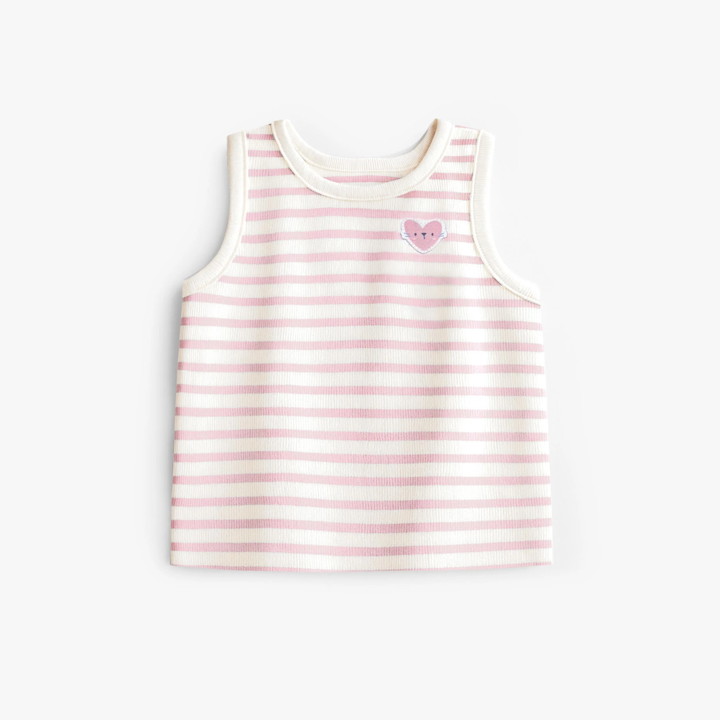 Camisole blanche à rayures roses, bébé