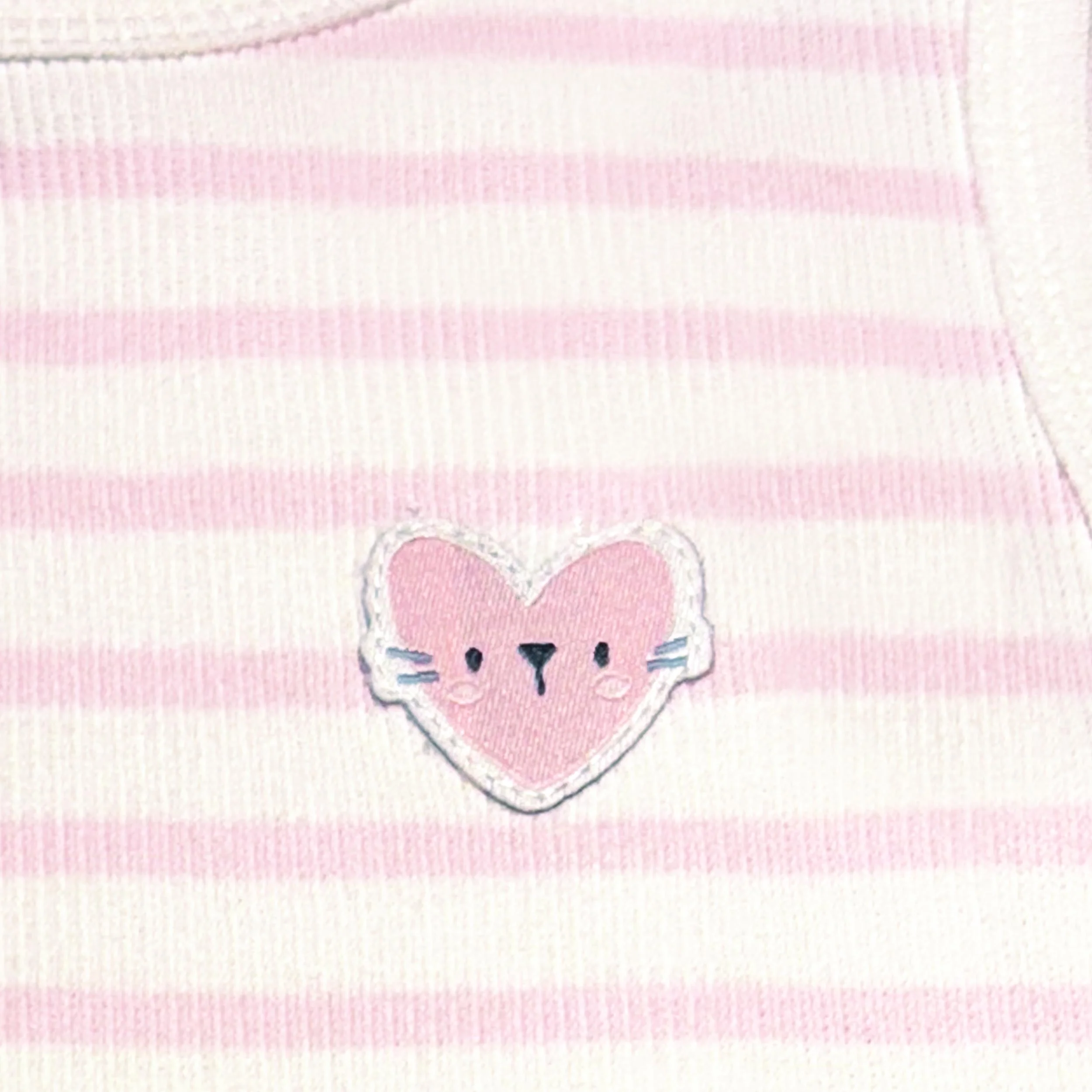 Camisole blanche à rayures roses, bébé - Image 2