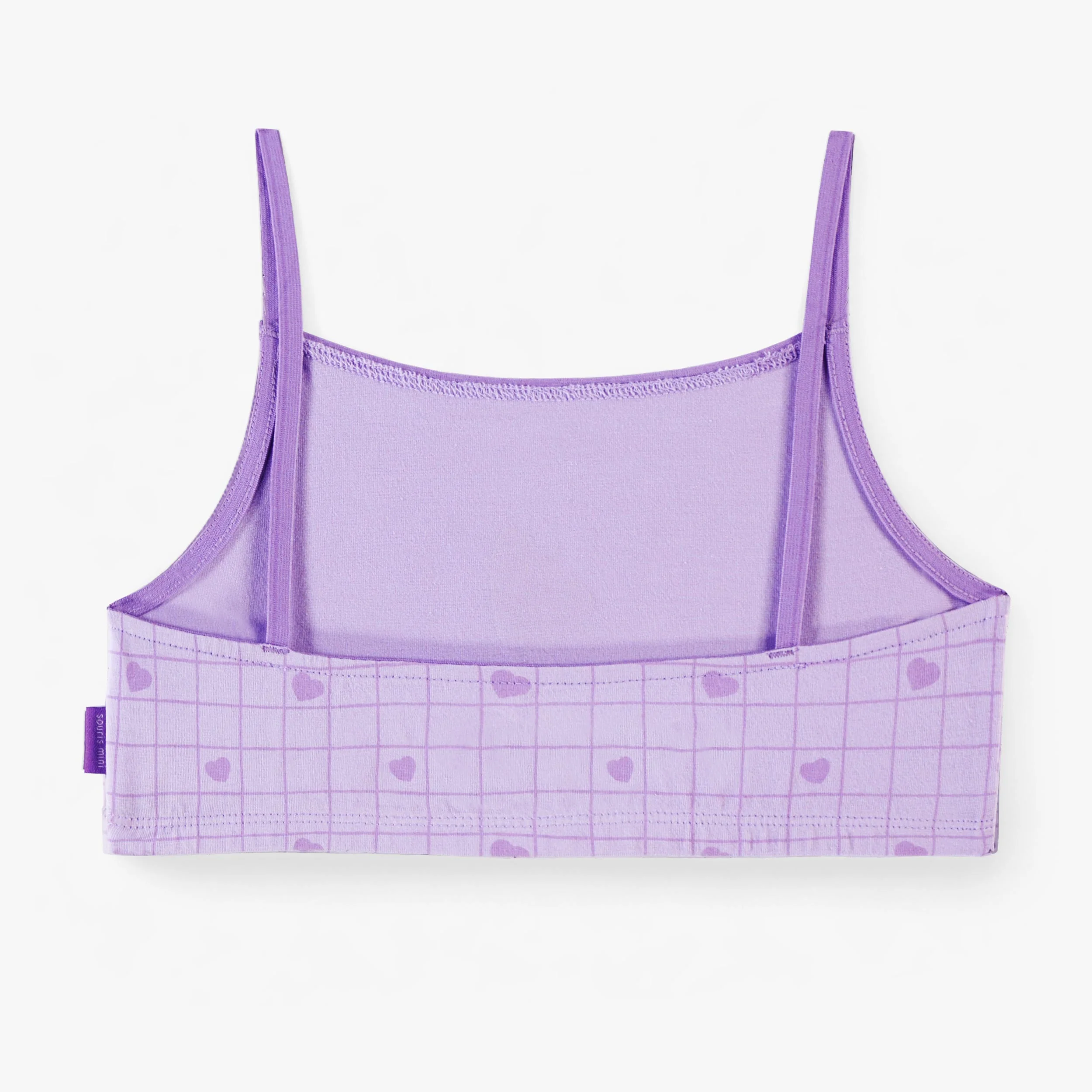 Camisole courte mauve avec cœurs et pizza, enfant - Image 4