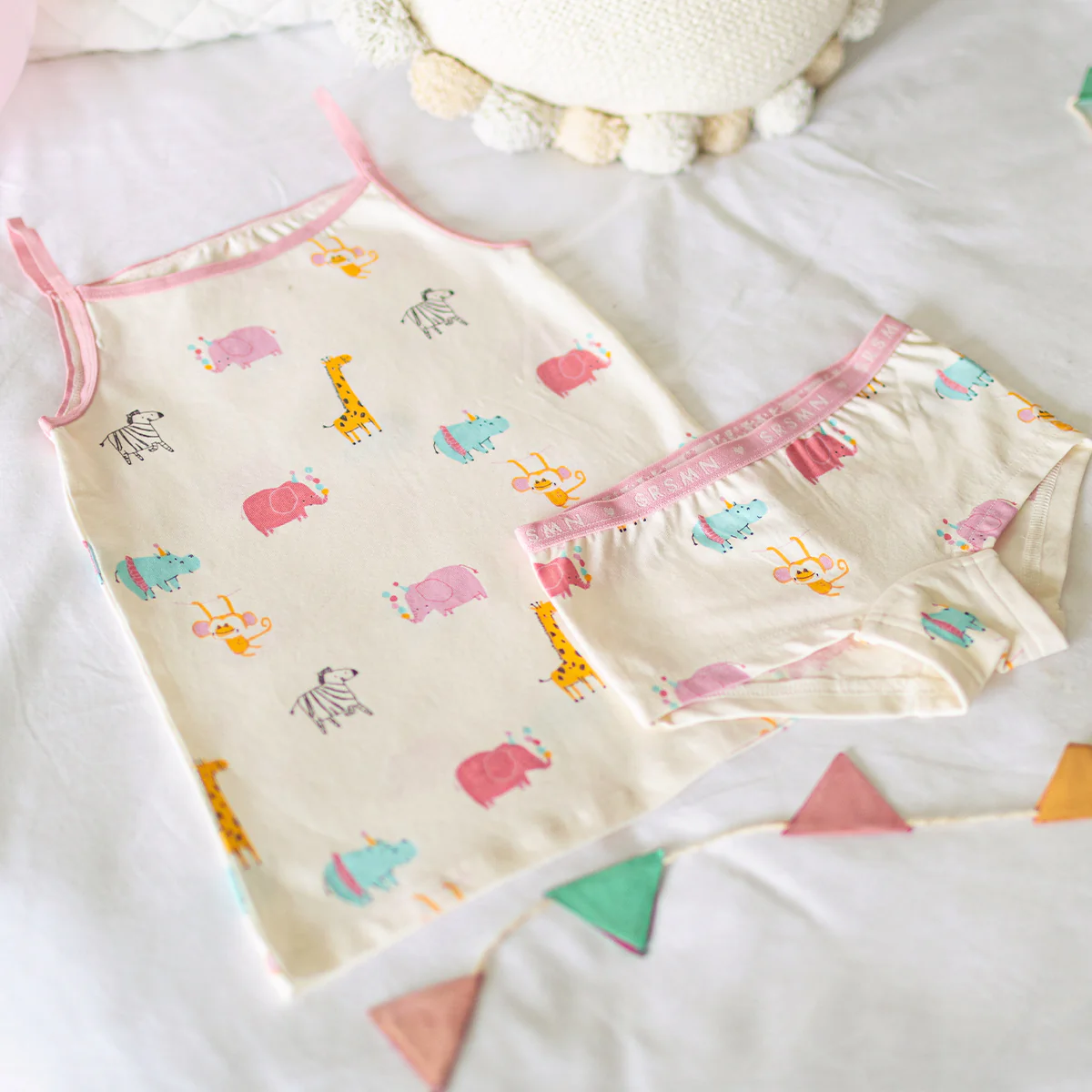 Camisole crème à motifs d’animaux, enfant - Image 2