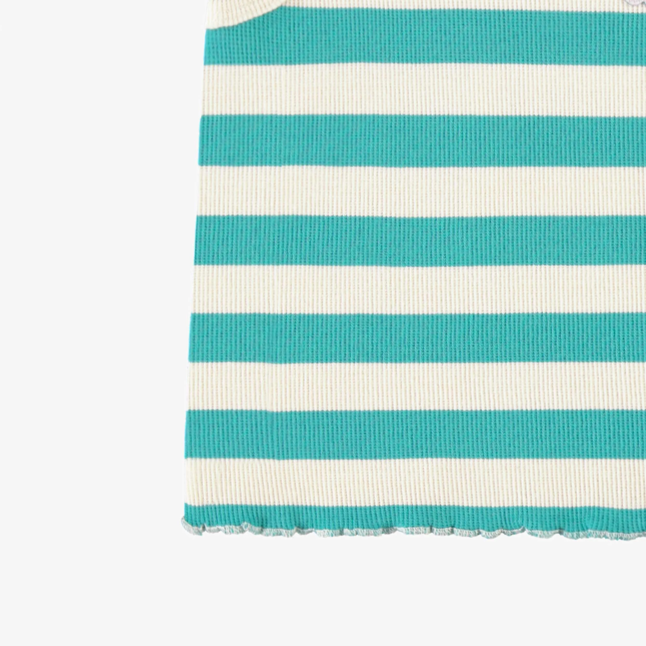Camisole crème et turquoise à rayures, bébé - Image 3