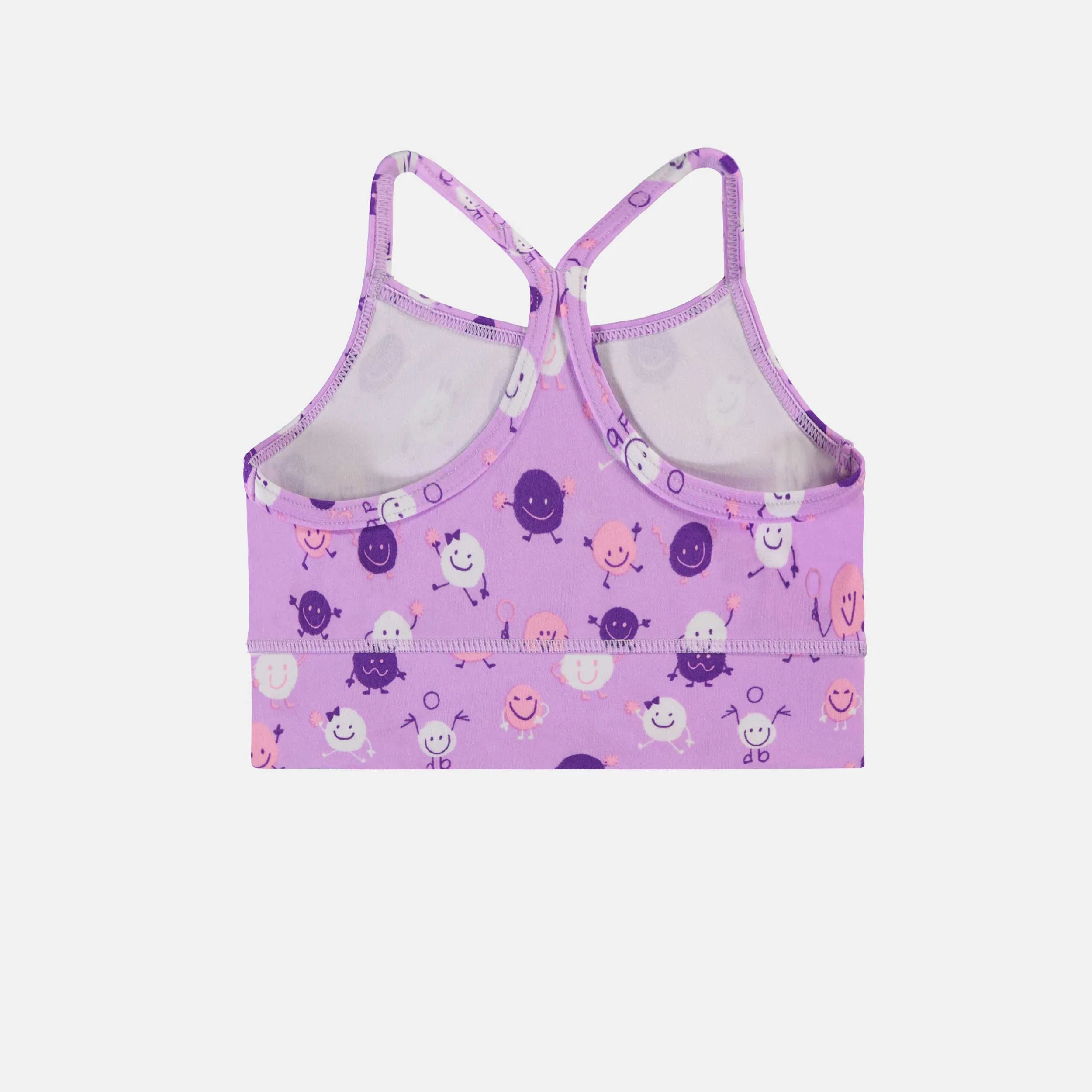 Camisole de sport lilas avec bretelles croisées en tissu extensible, enfant - Image 3