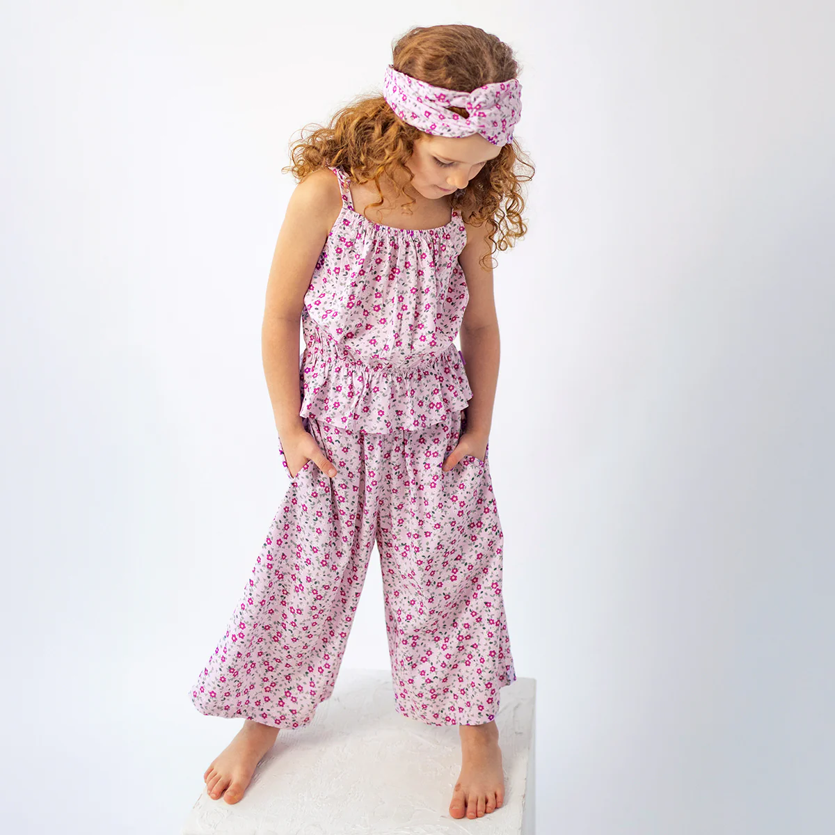Camisole lilas à motif floral, enfant - Image 2