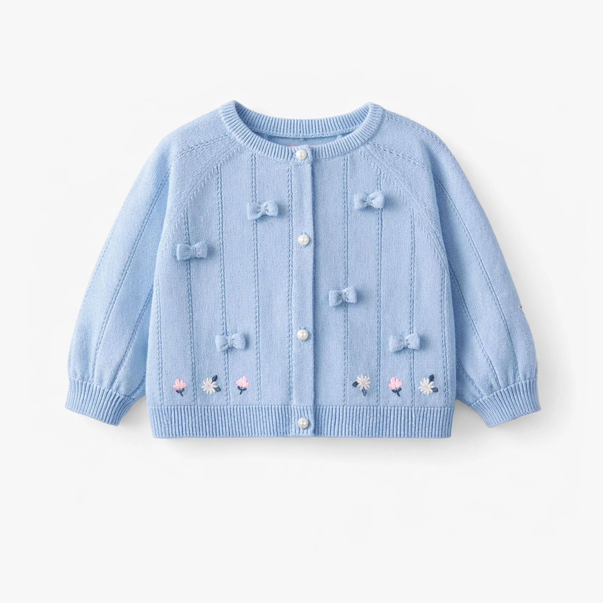 Cardigan bleu en tricot, bébé