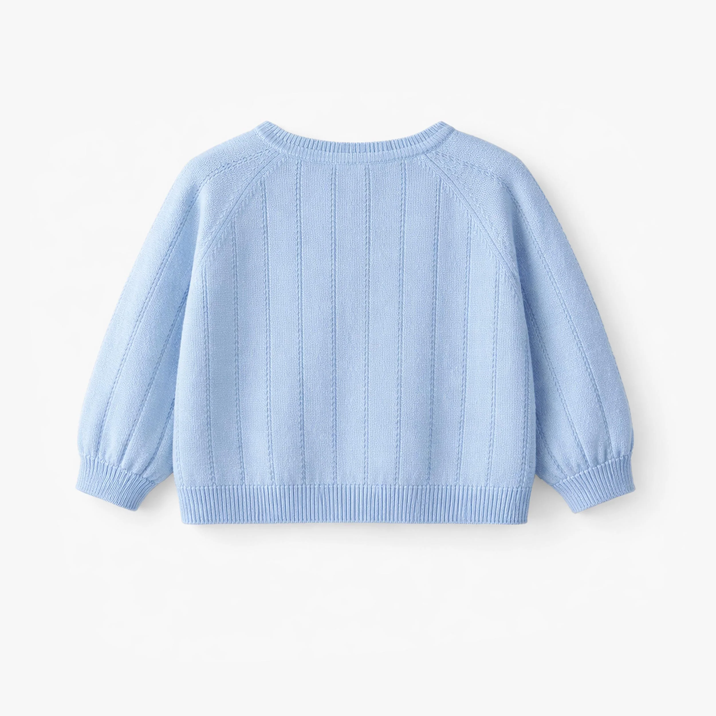 Cardigan bleu en tricot, bébé - Image 3