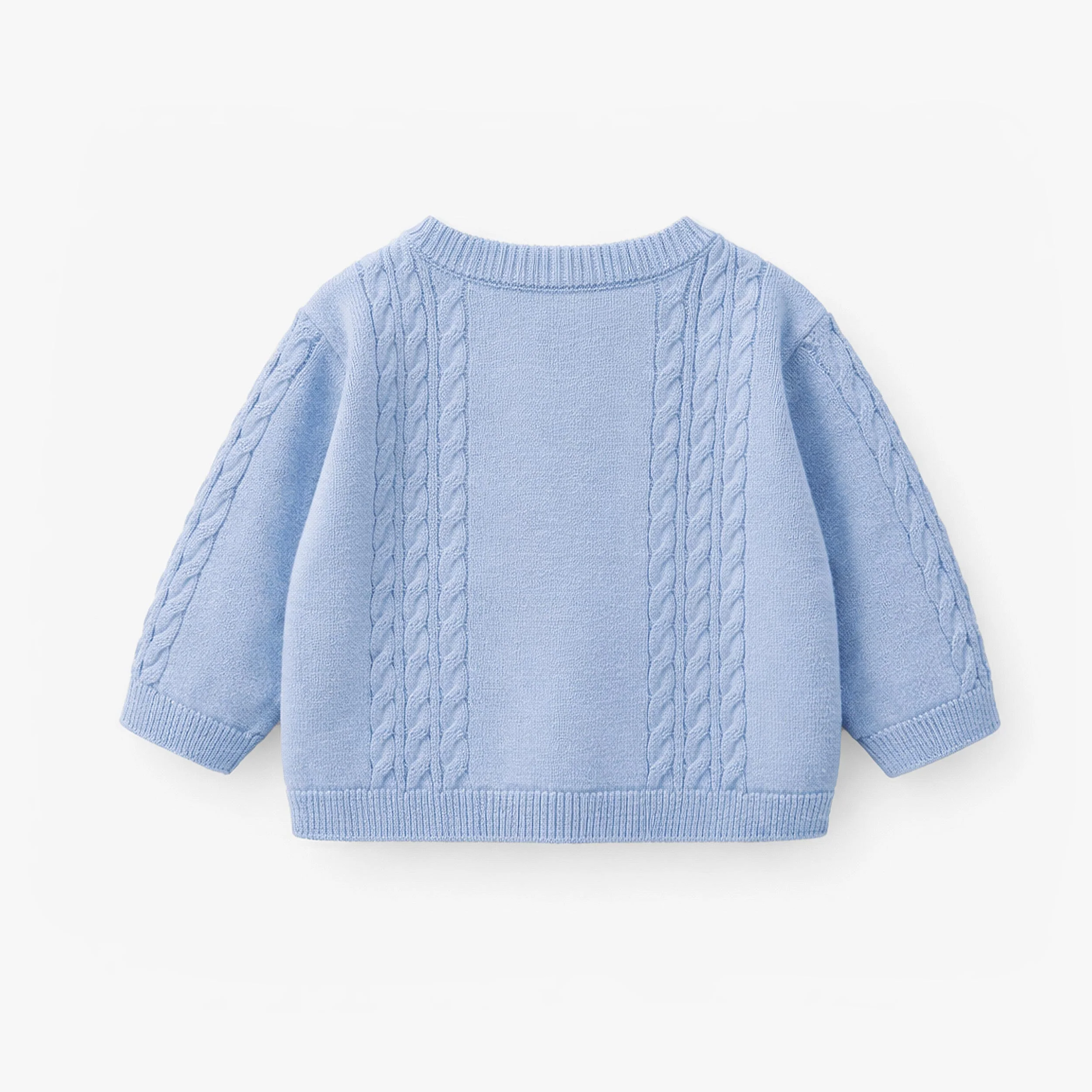 Cardigan bleu en tricot, naissance - Image 4