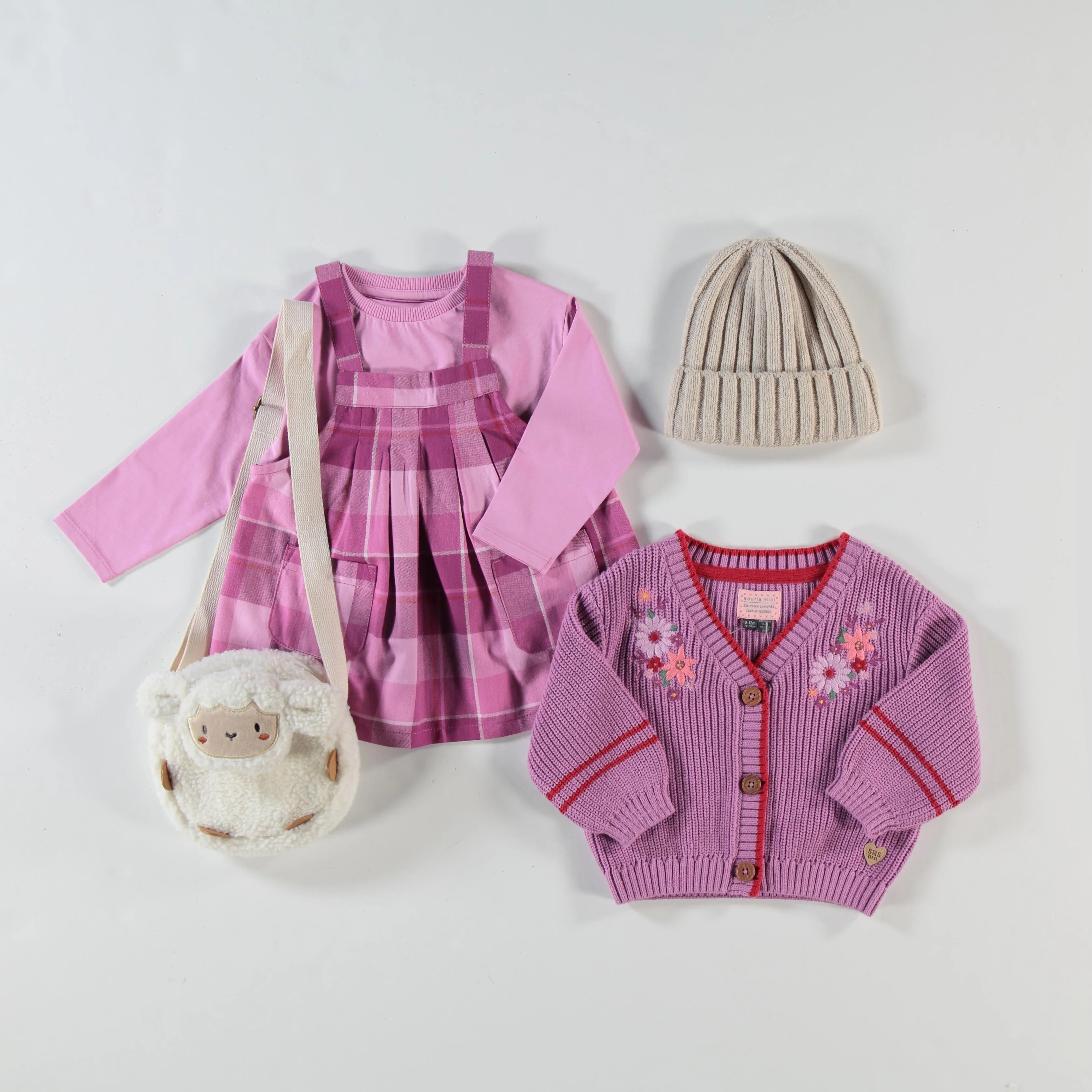 Cardigan mauve en tricot, bébé - Image 4