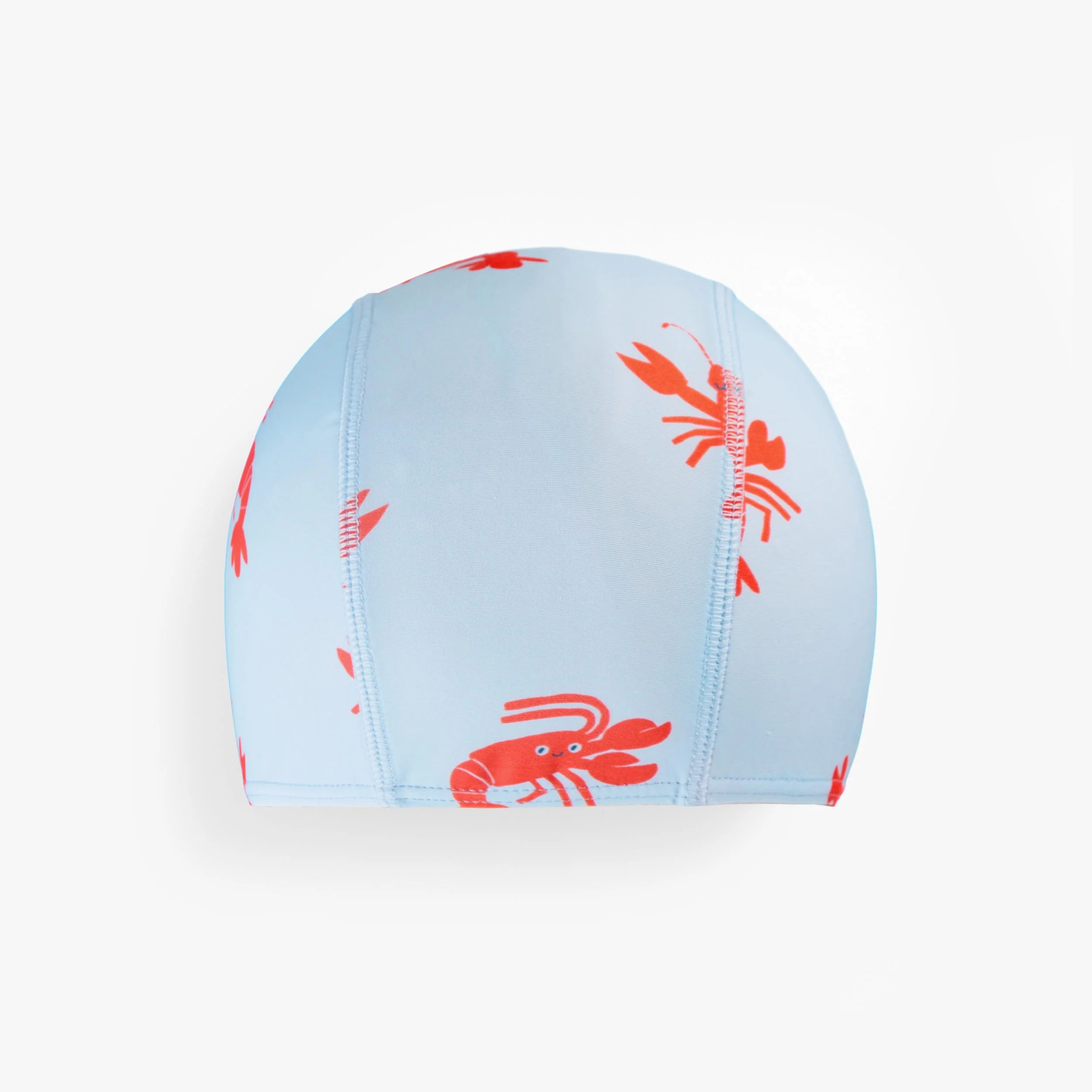 Casque de bain bleu pâle à motifs de homards, enfant