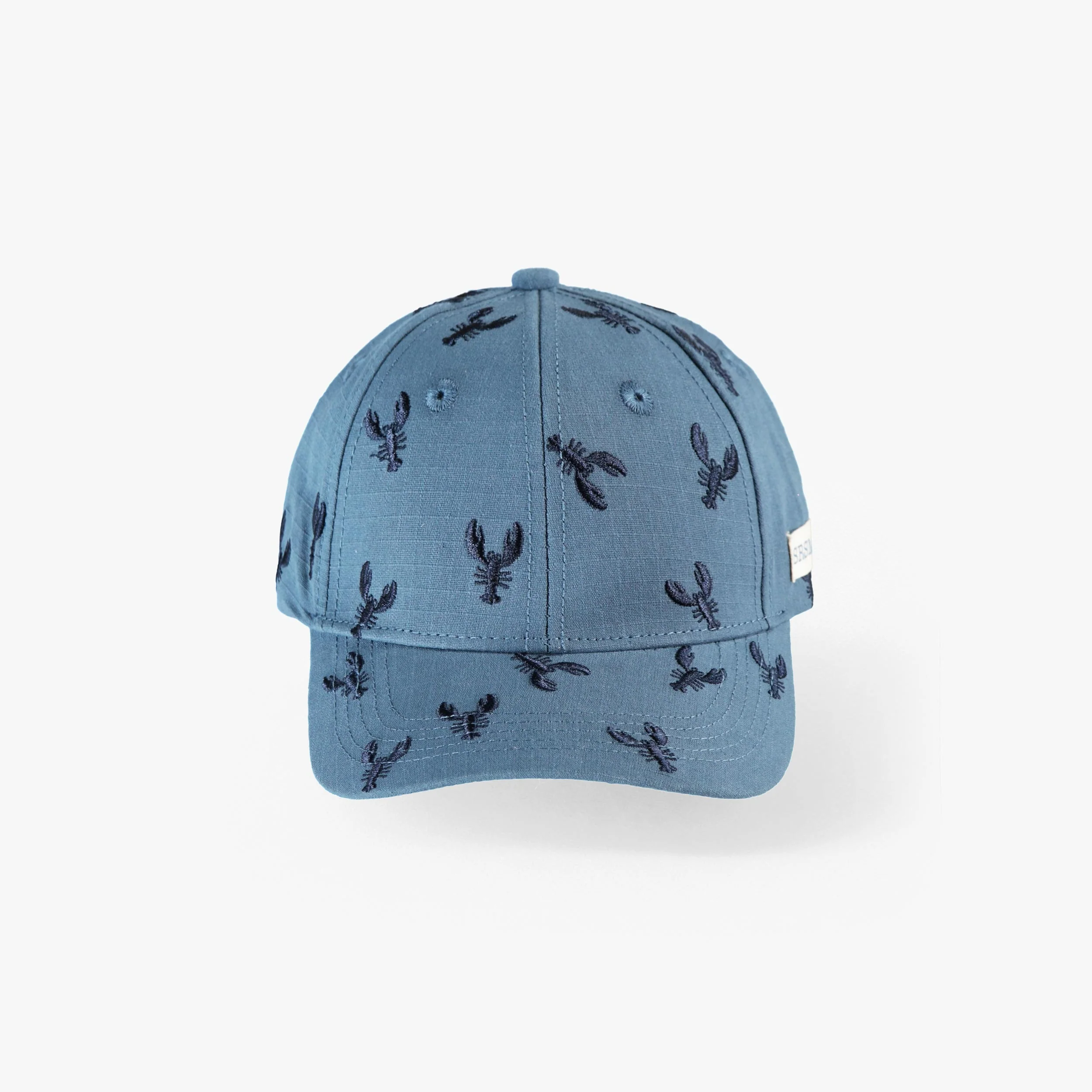 Casquette bleue avec broderies de homards, bébé