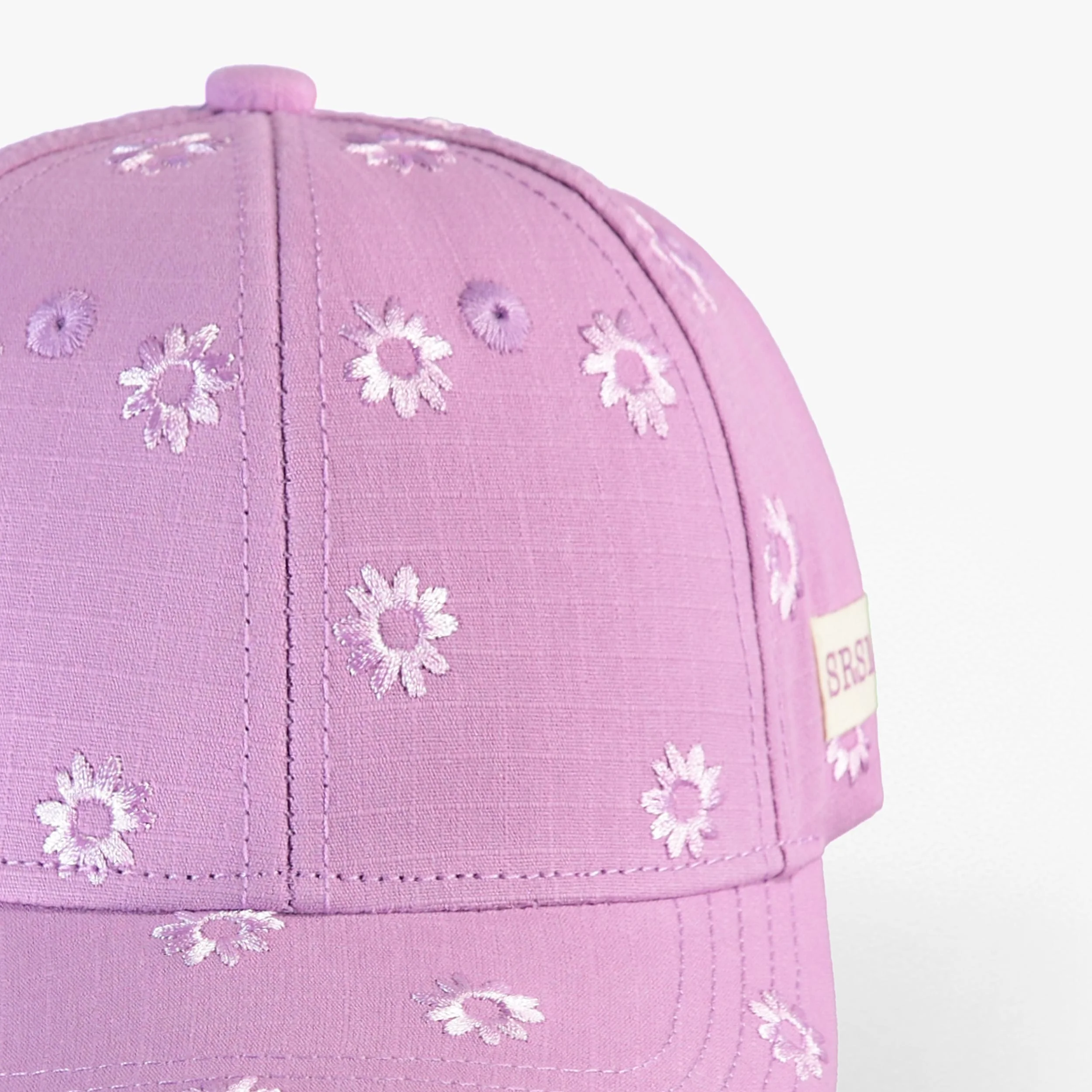 Casquette mauve avec broderies de fleurs, bébé - Image 2