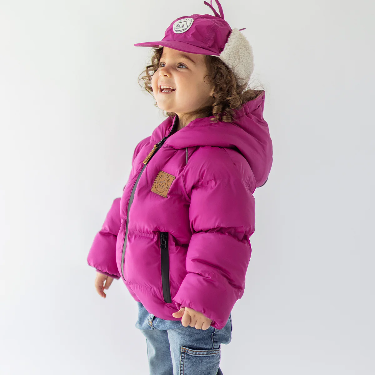 Casquette mauve en nylon, bébé - Image 2