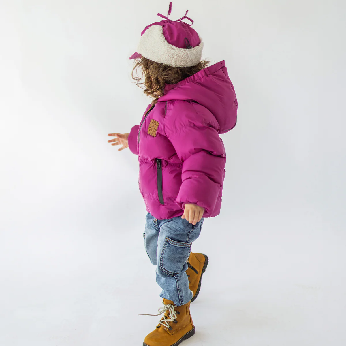 Casquette mauve en nylon, bébé - Image 3