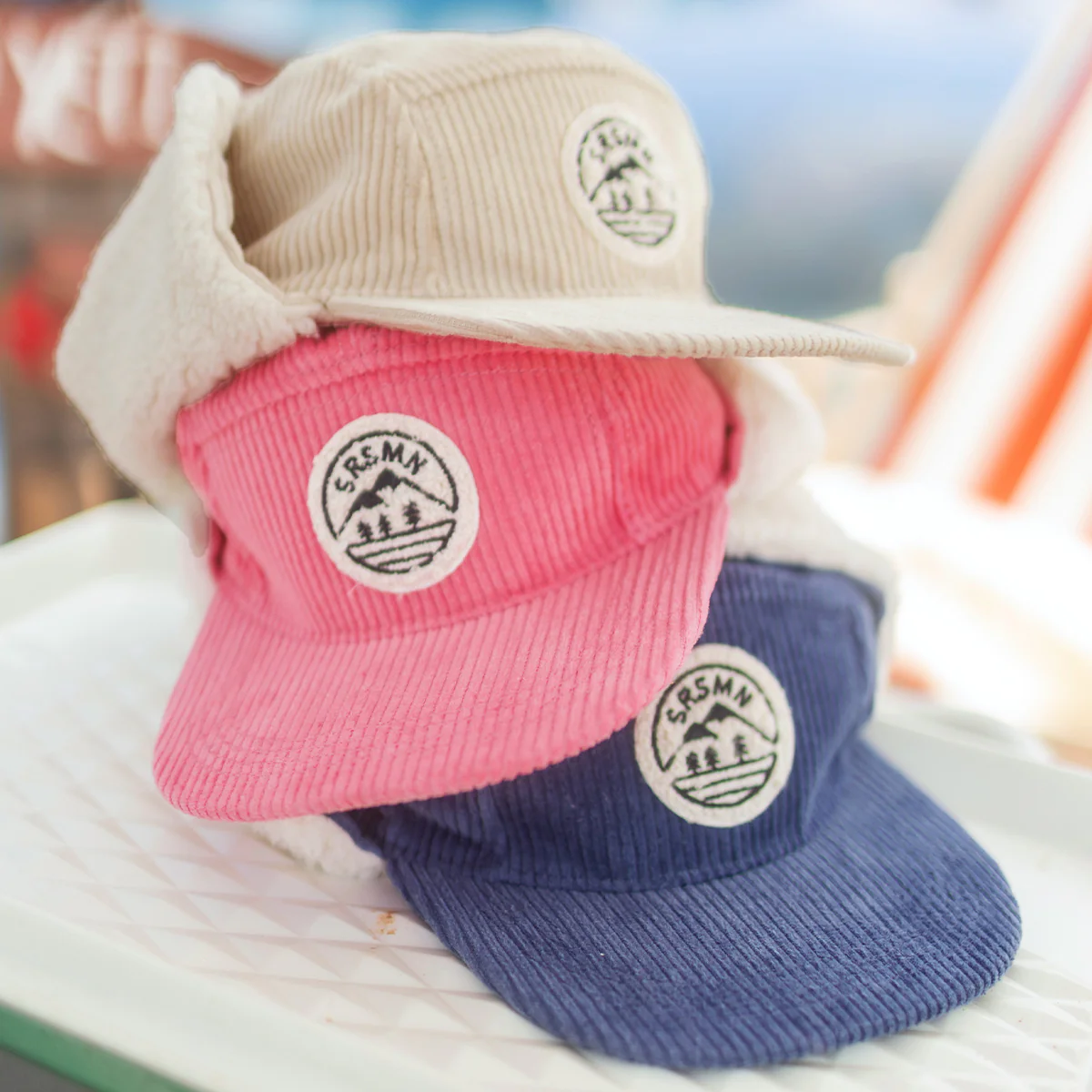 Casquette rose en velours côtelé, enfant - Image 3