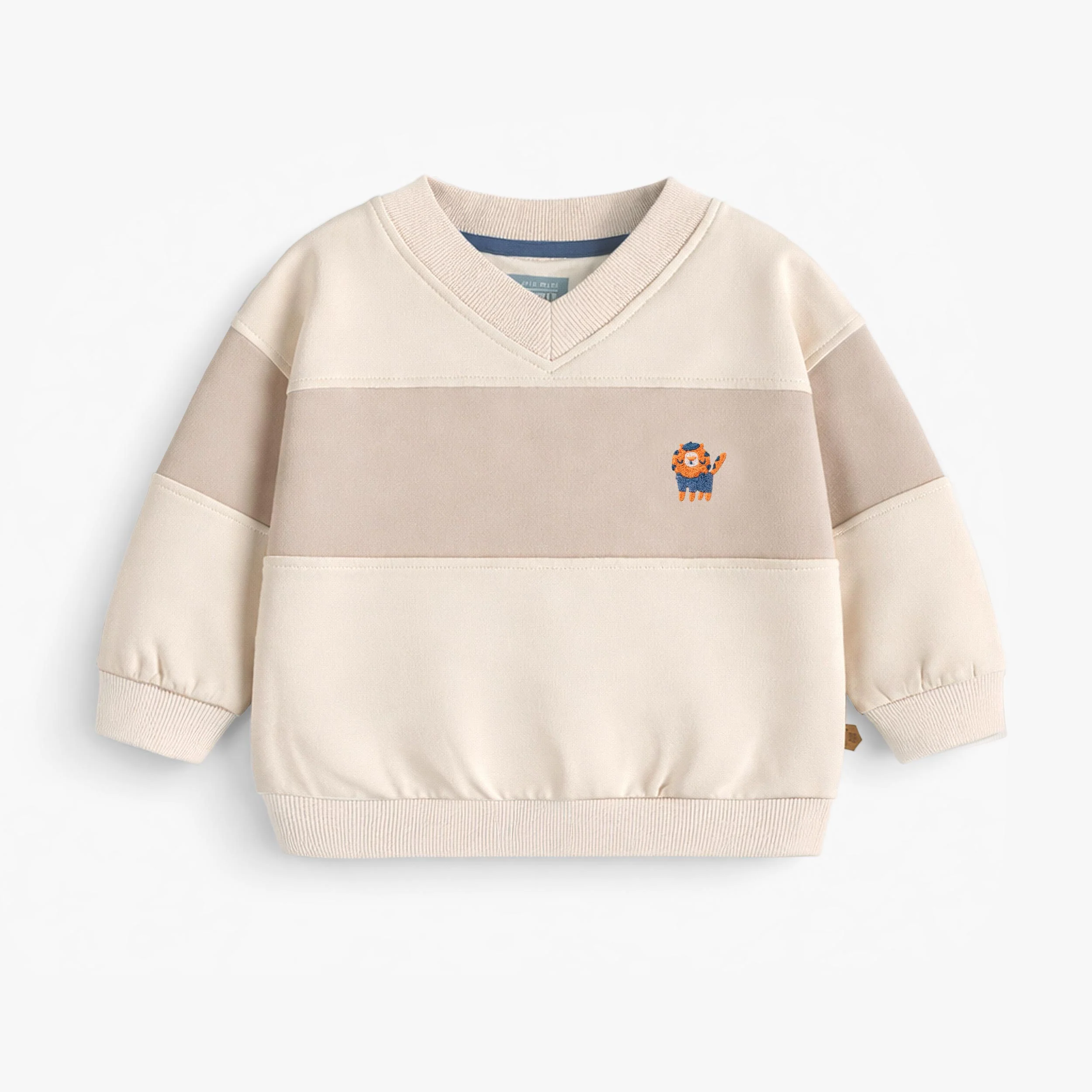 Chandail beige en tricot français, bébé