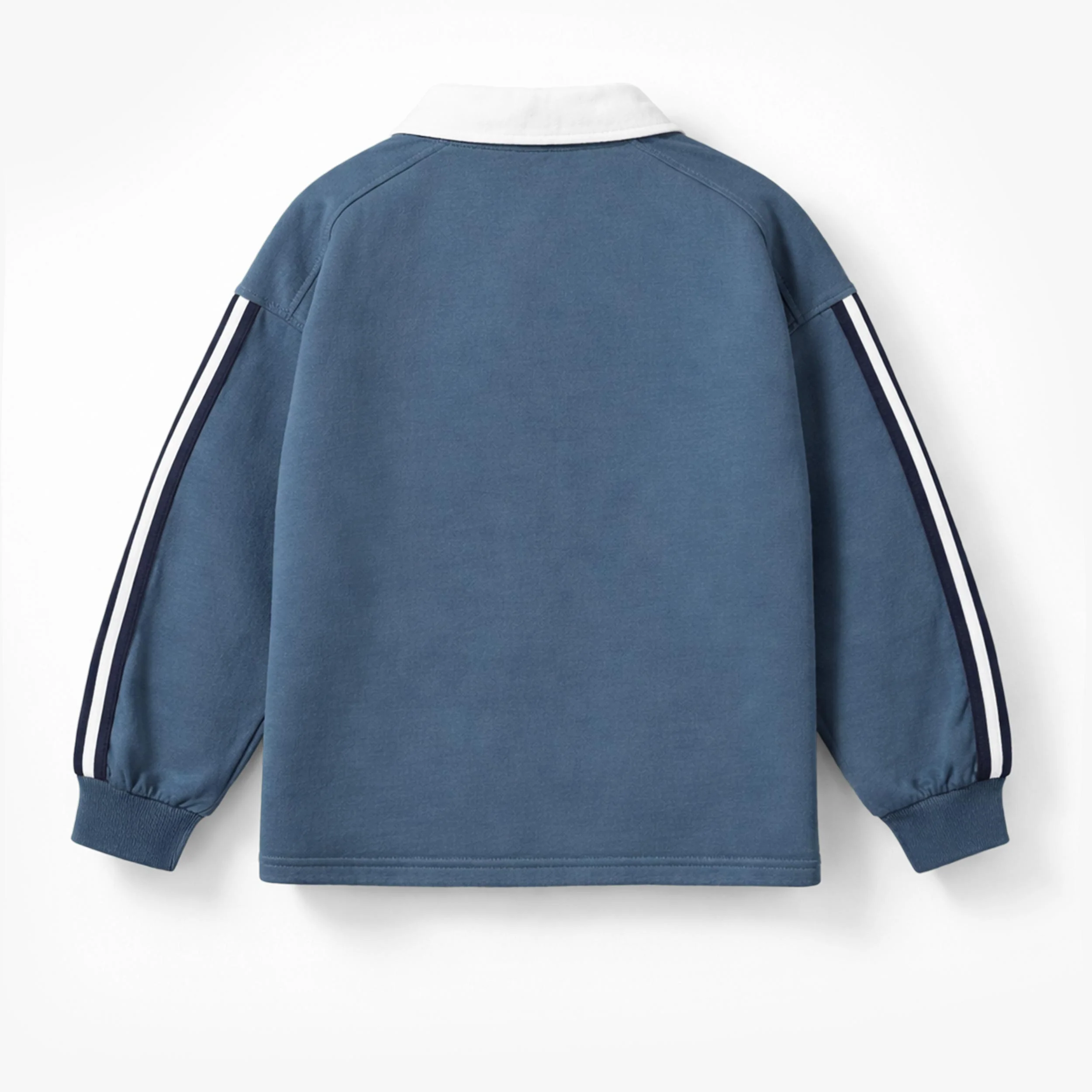 Chandail bleu marine col polo, enfant - Image 7