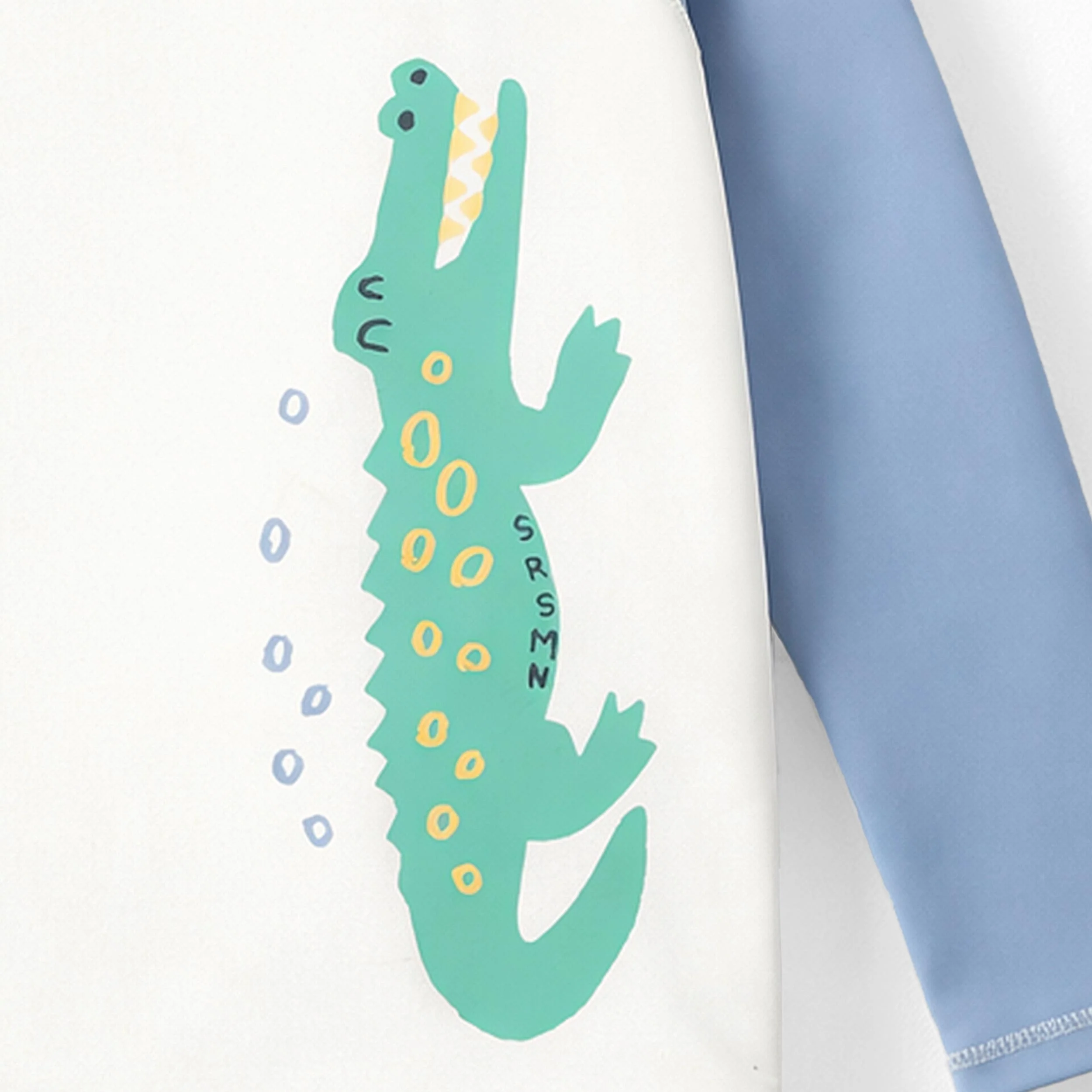 Chandail de bain bleu et crème avec crocodile, enfant - Image 5