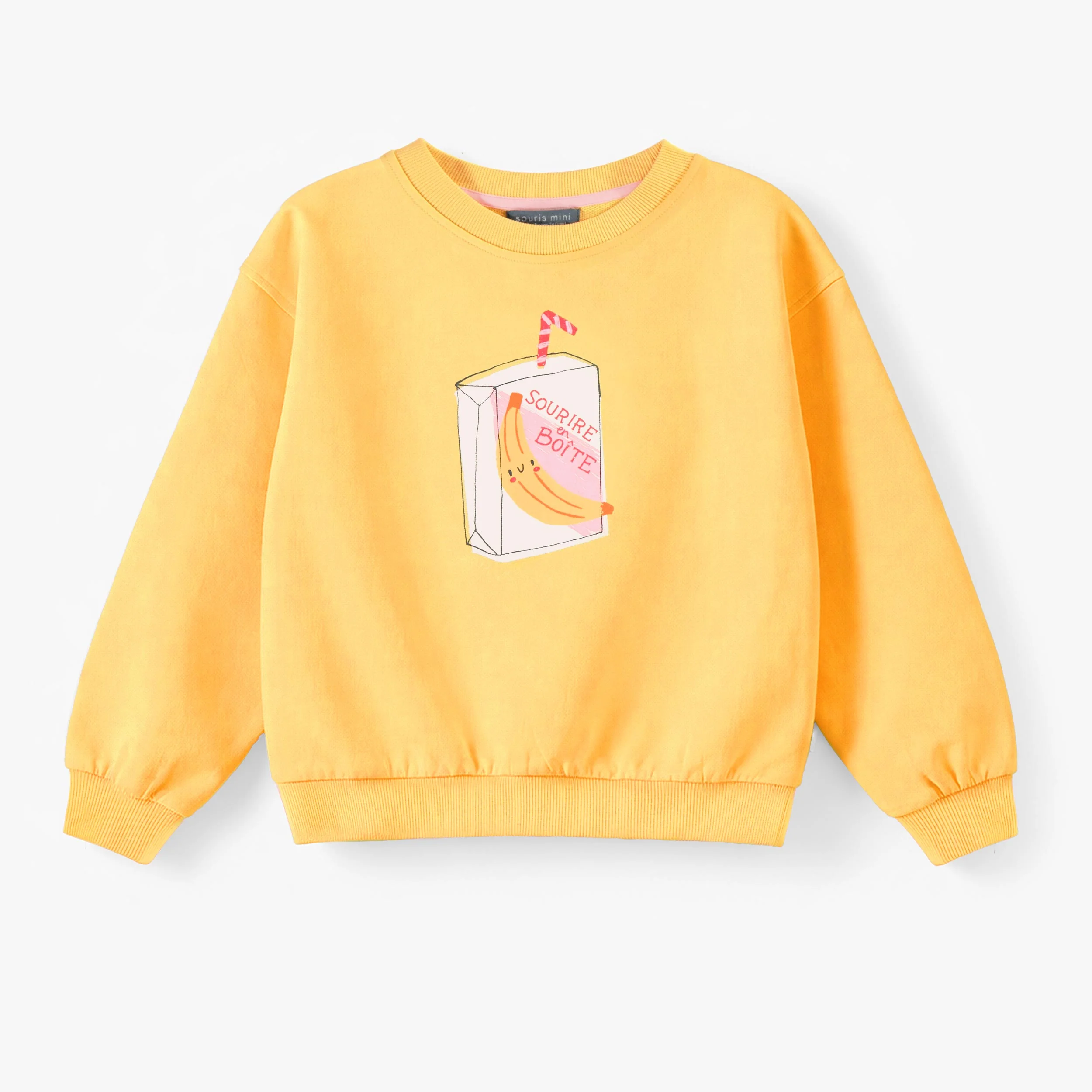 Chandail jaune avec illustration, enfant
