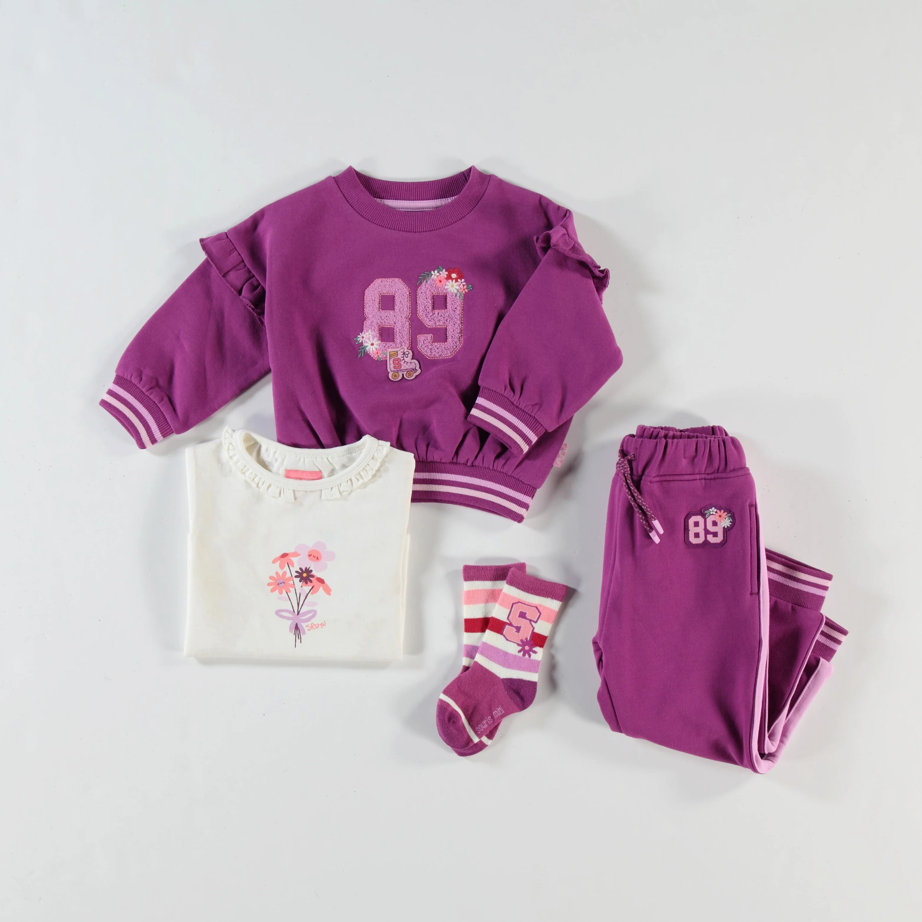 Chandail mauve avec broderie, bébé - Image 3