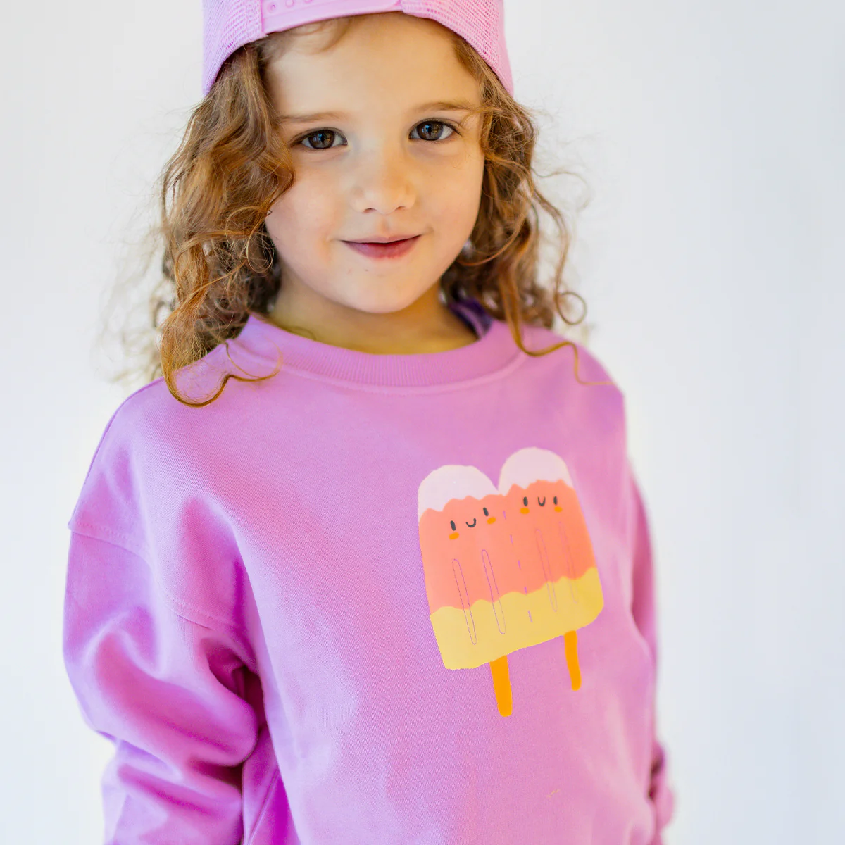 Chandail mauve avec illustration, enfant - Image 2