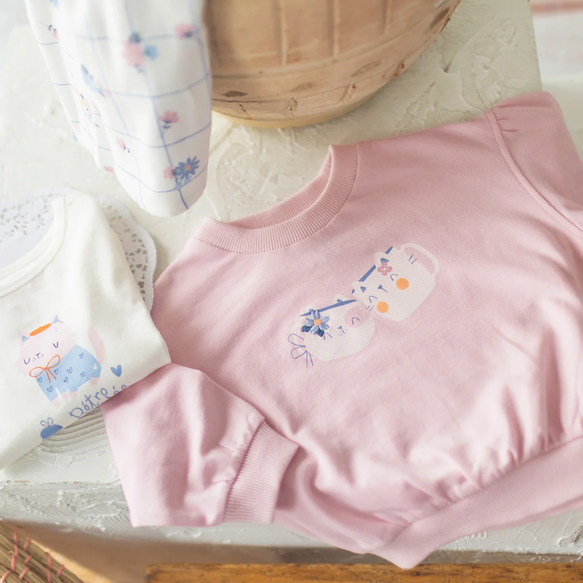 Chandail rose avec illustration, bébé - Image 4