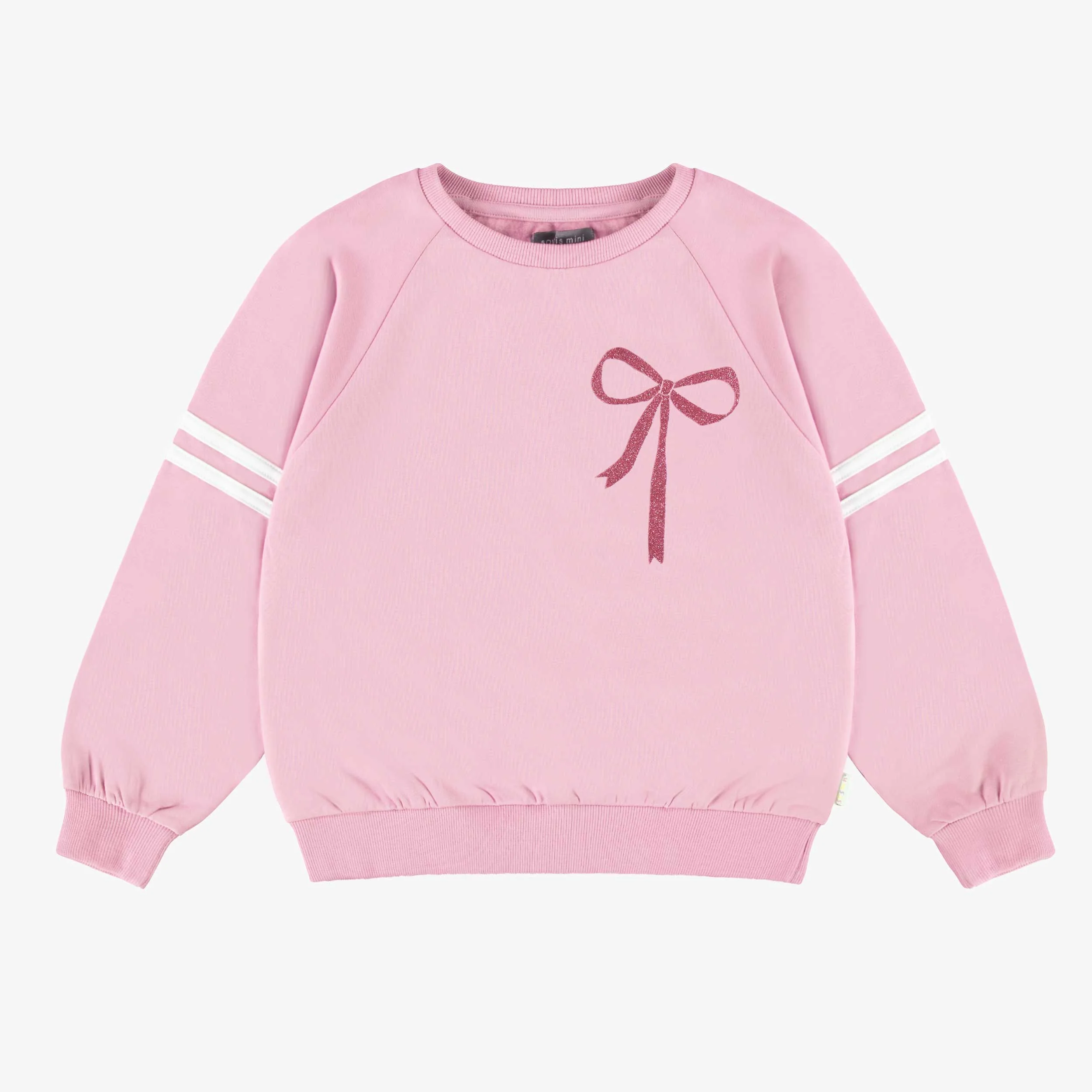 Chandail rose en molleton avec boucle, enfant