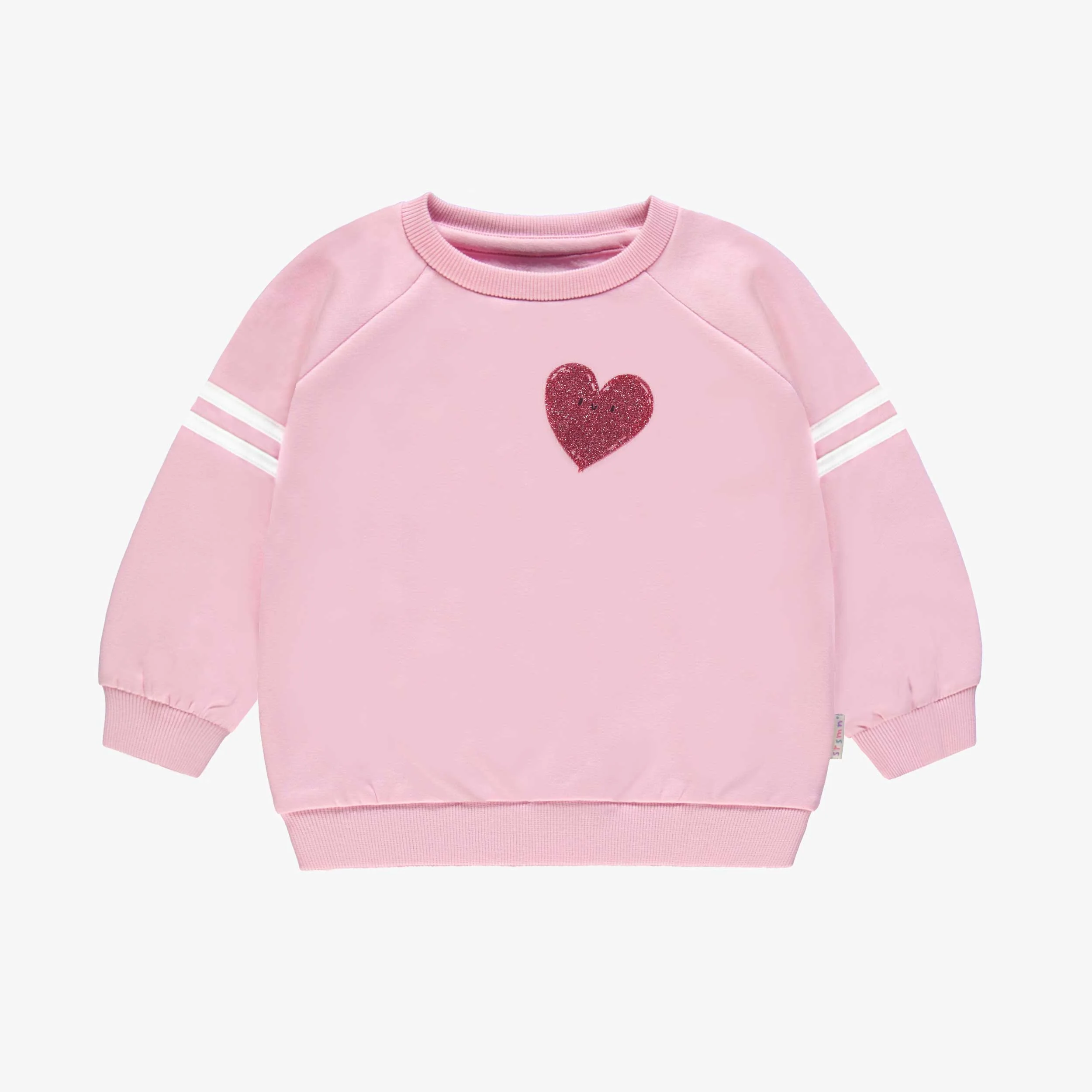 Chandail rose en molleton avec cœur, bébé