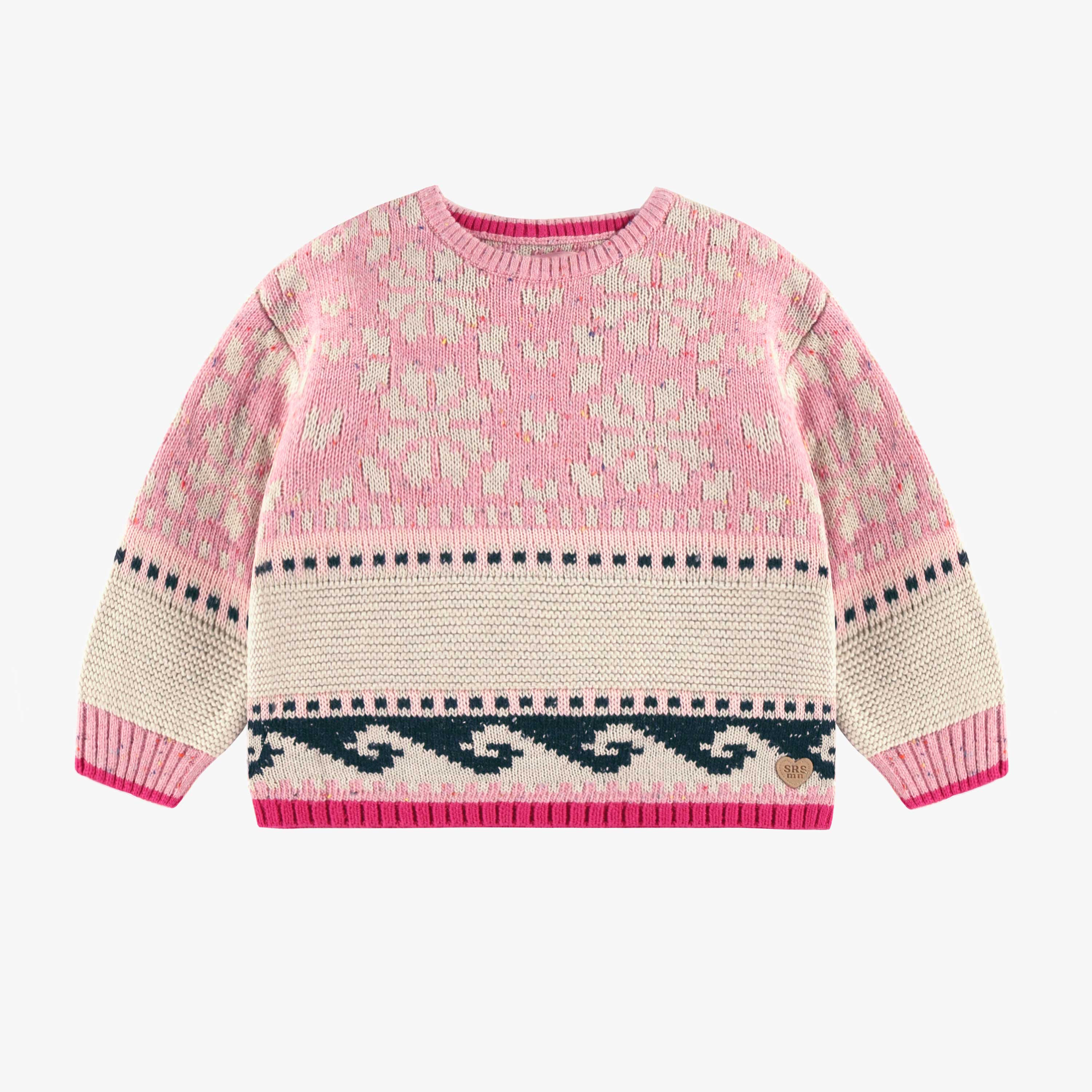 Chandail rose en tricot, bébé